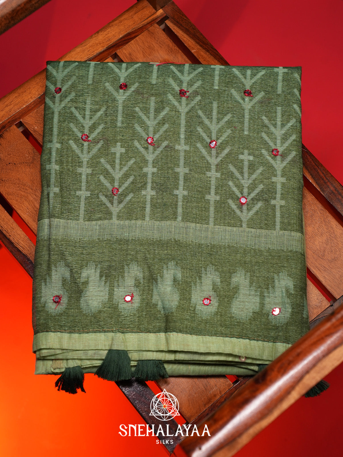 Green Kota Cotton Saree