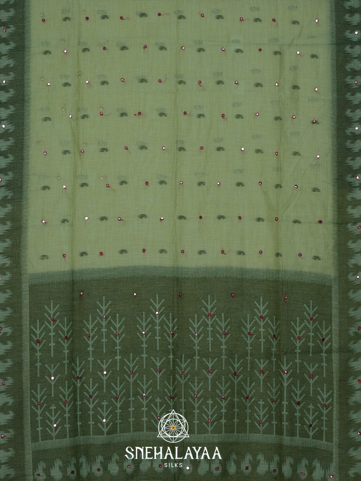 Green Kota Cotton Saree