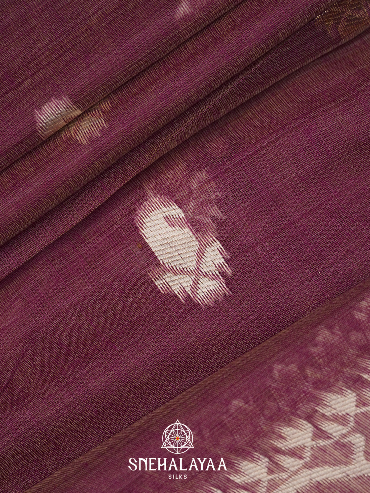 Plum Kota Cotton Saree