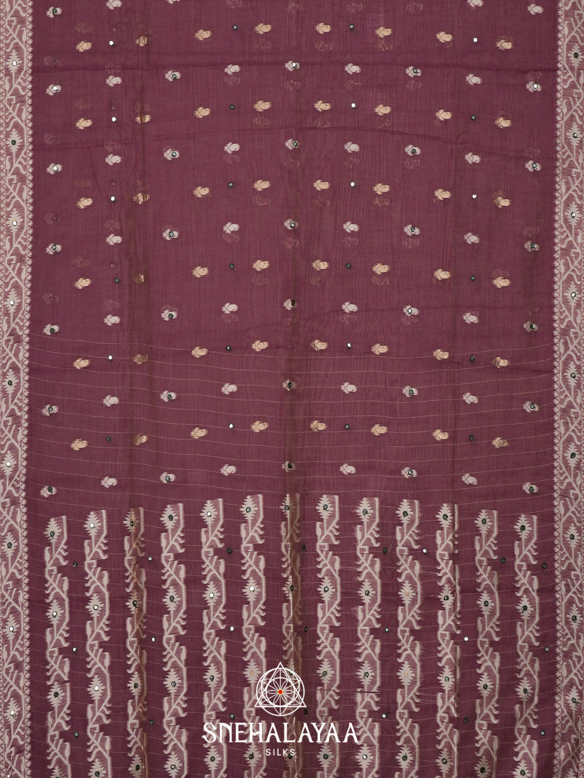 Plum Kota Cotton Saree