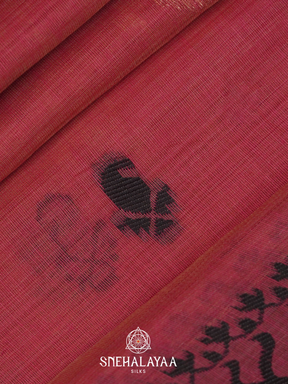 Crimson Red Kota Cotton Saree