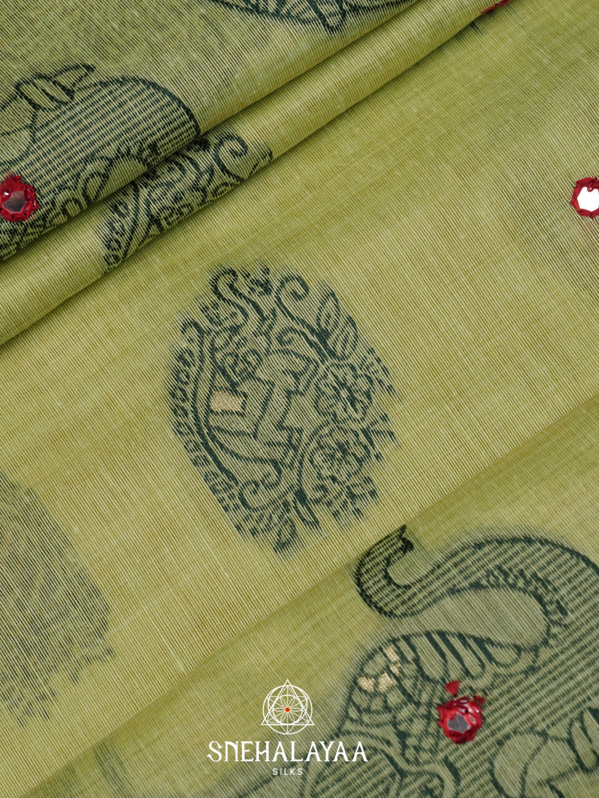 Pista Green Kota Cotton Saree