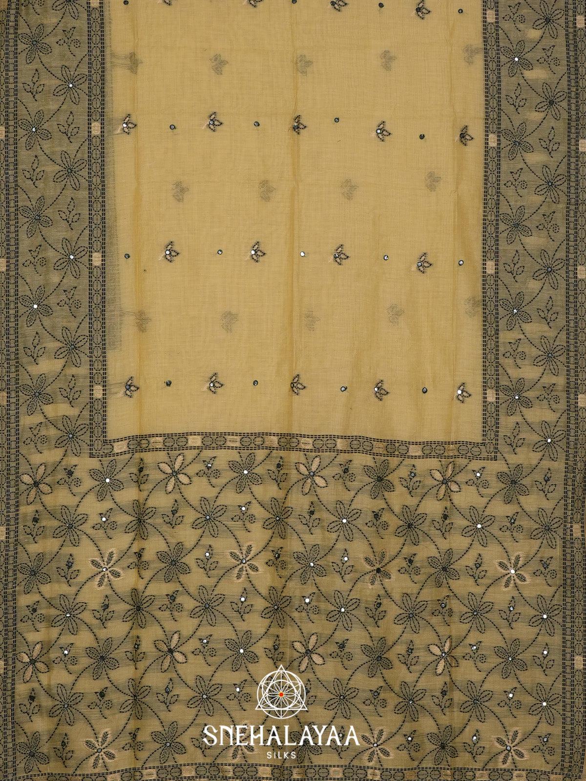 Pale Yellow Kota Cotton Saree