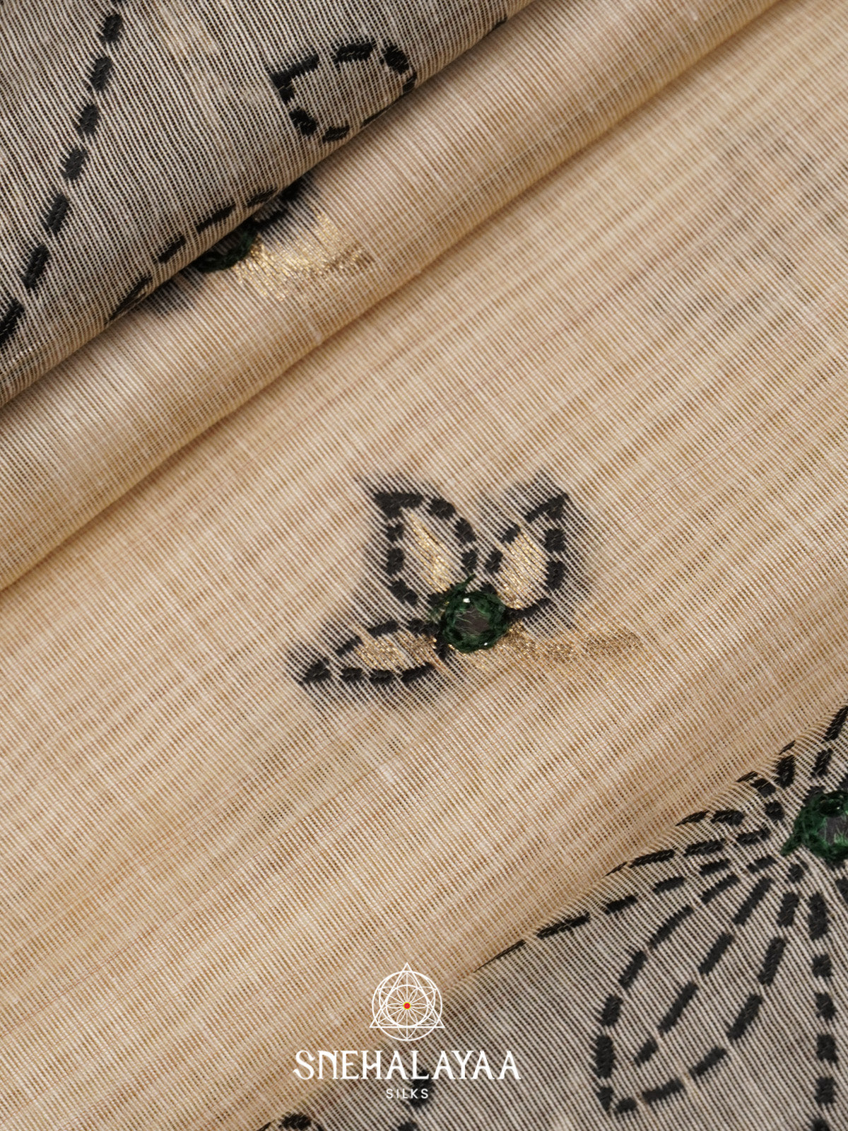 Cream Kota Cotton Saree