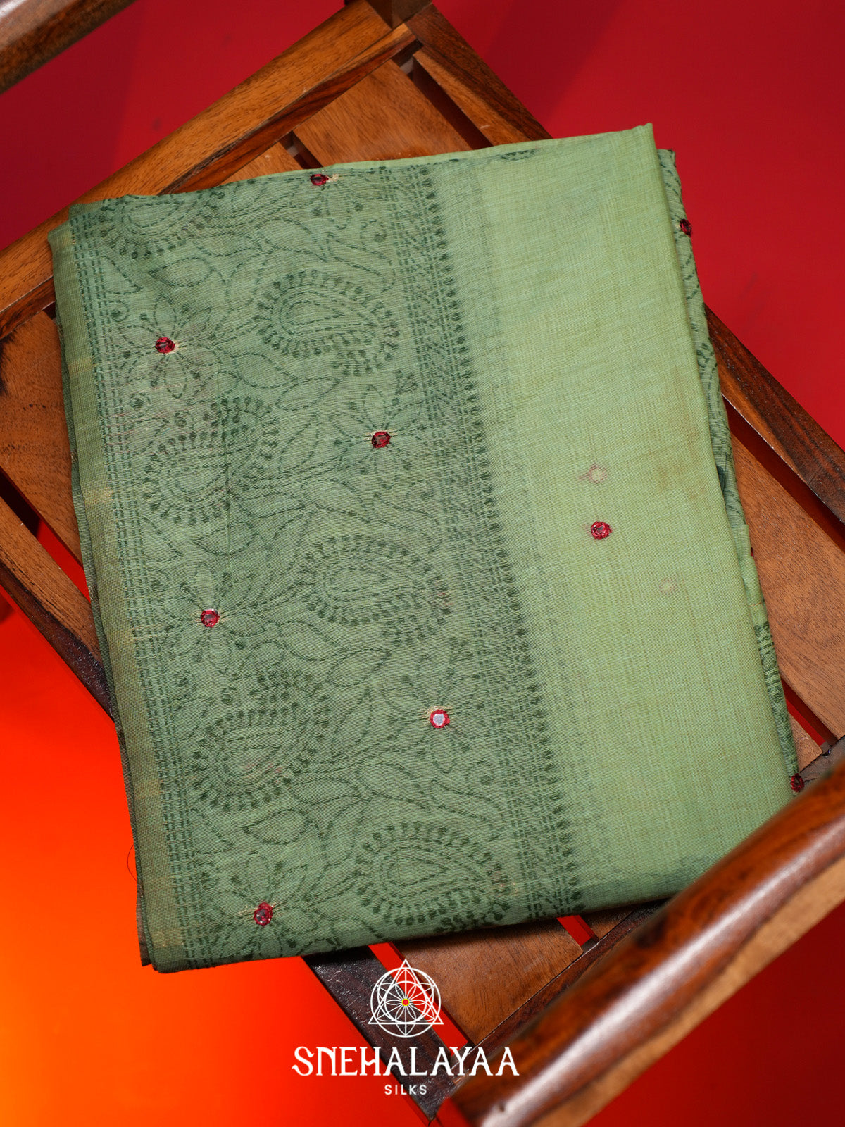 Pista Green Kota Cotton Saree
