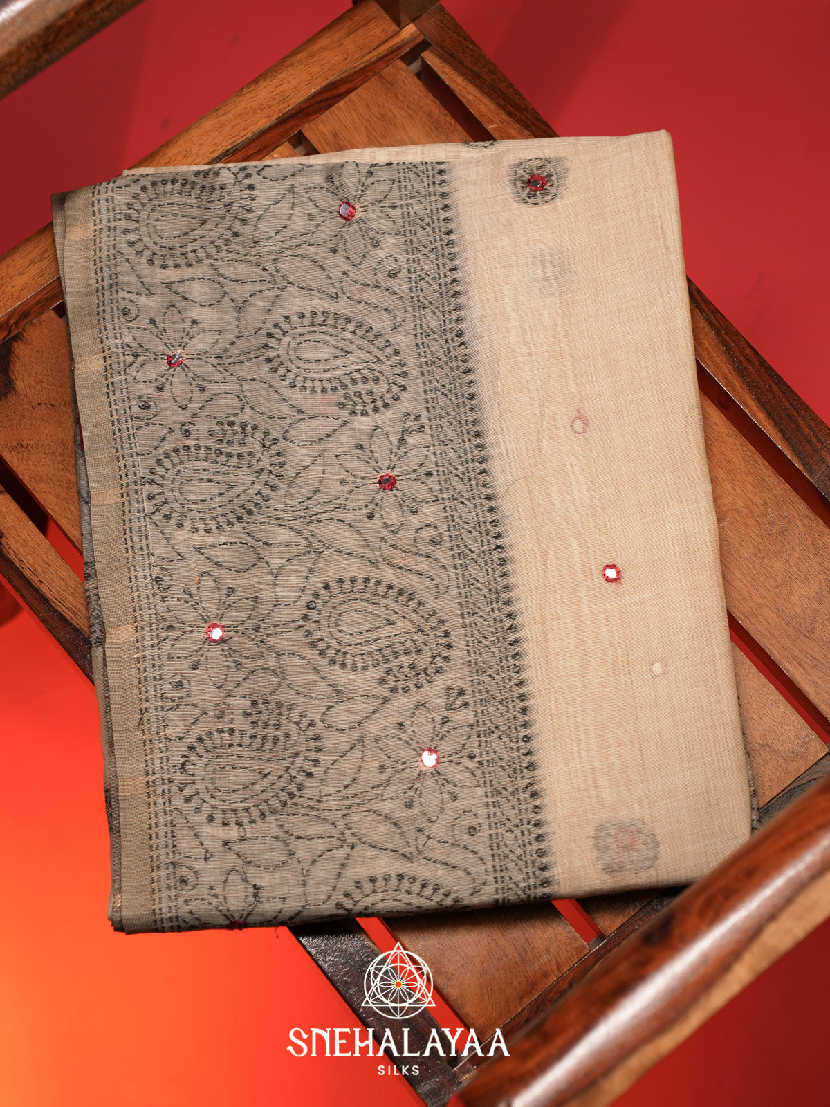 Cream Kota Cotton Saree