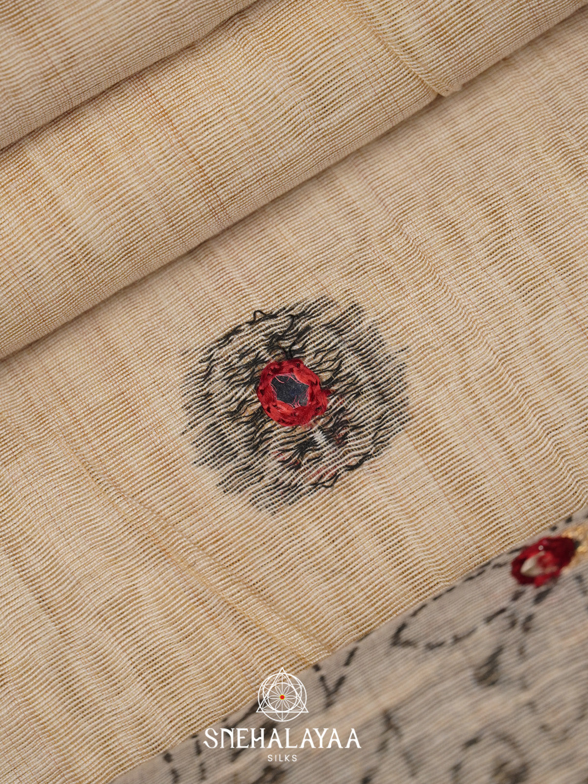 Cream Kota Cotton Saree
