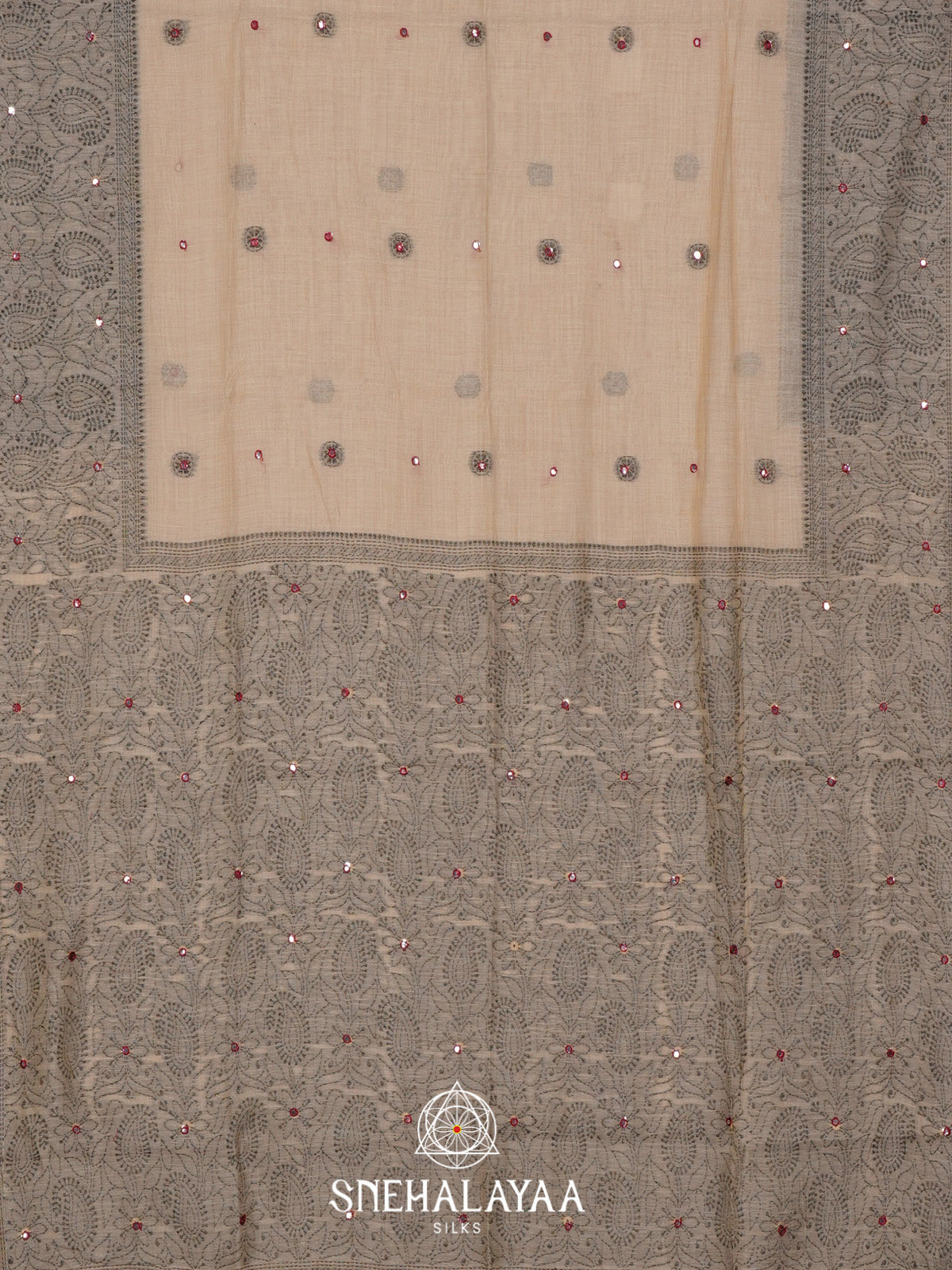 Cream Kota Cotton Saree