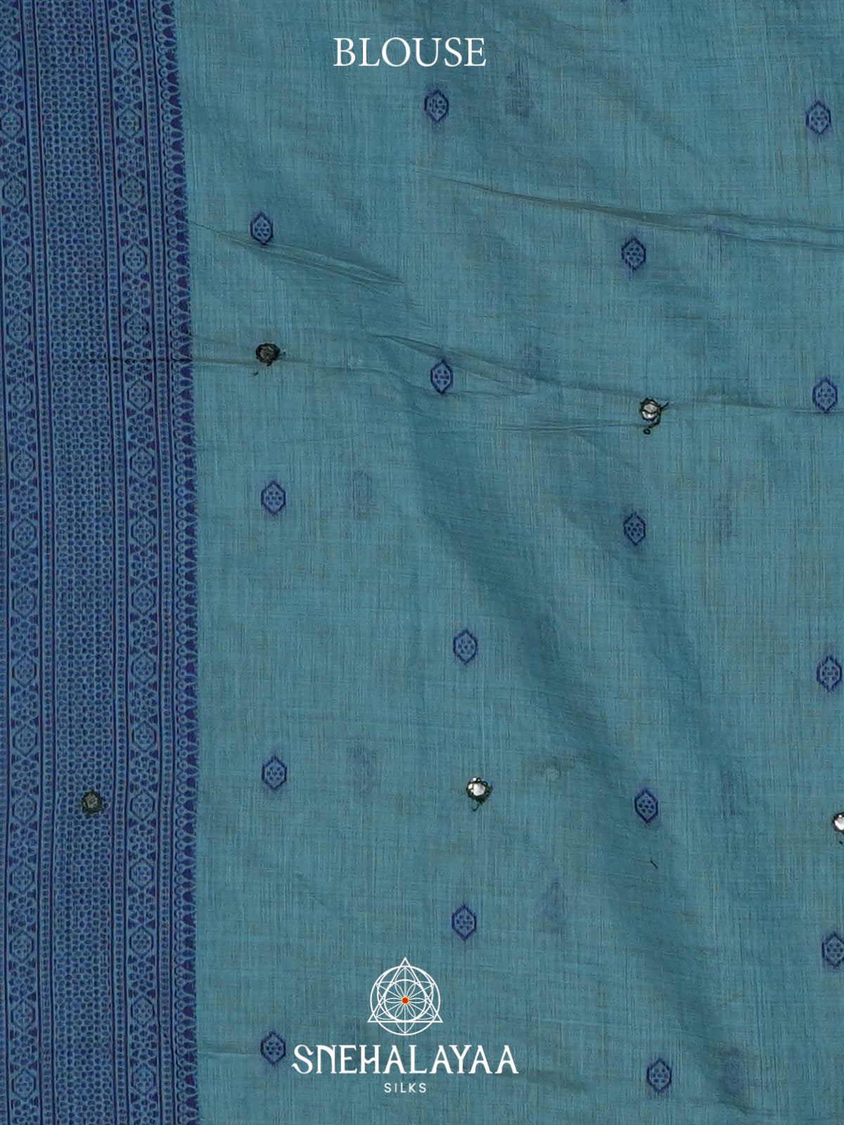 Peacock Blue Kota Cotton Saree