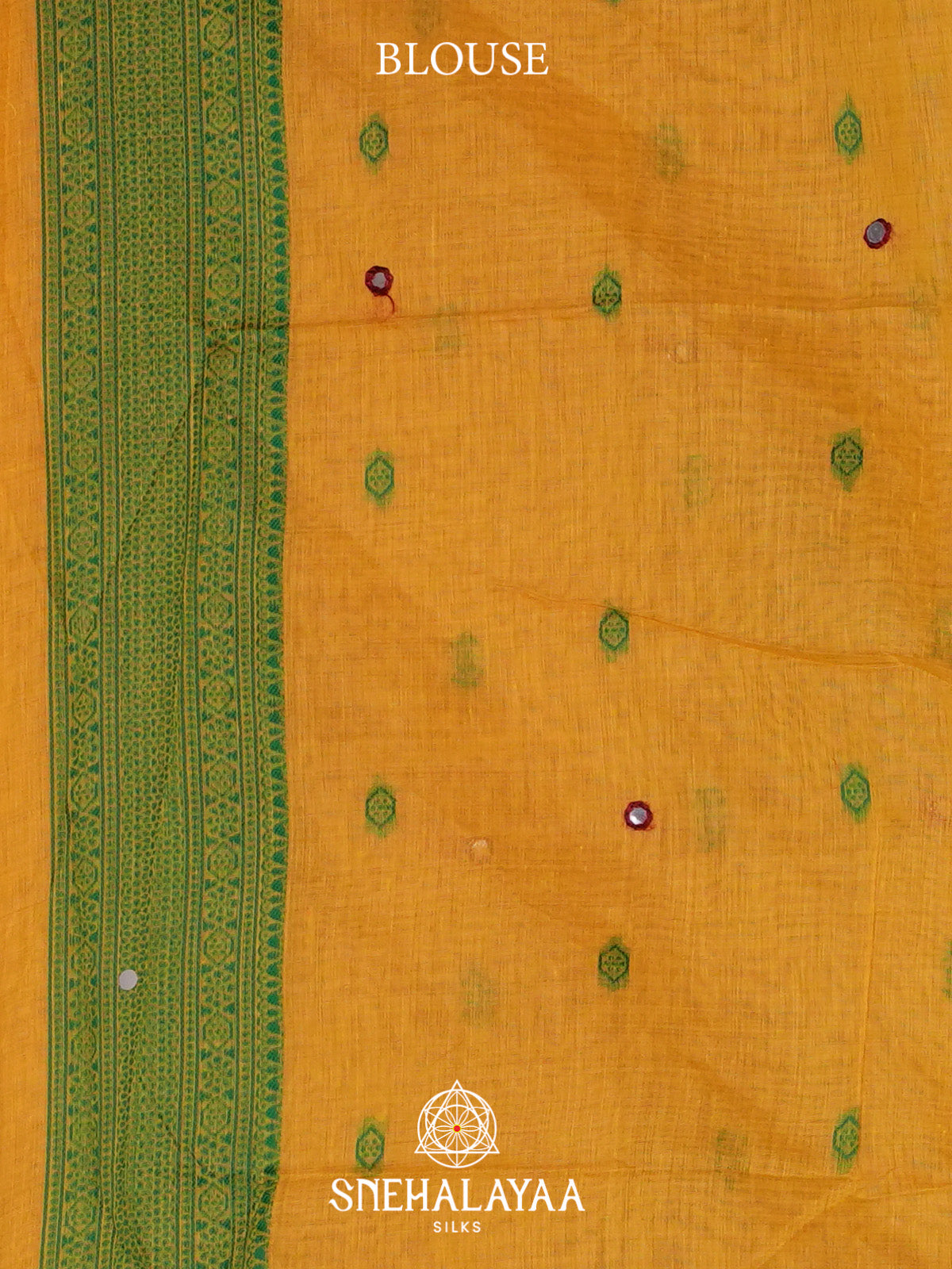 Mango Yellow Kota Cotton Saree
