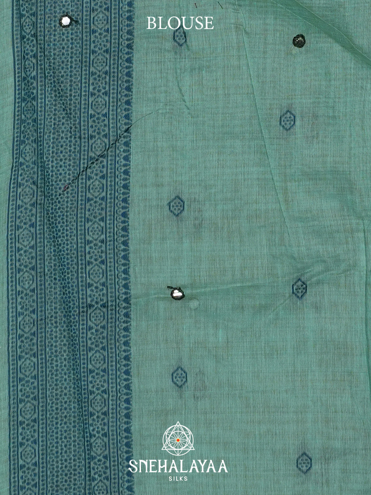 Teal Green Kota Cotton Saree