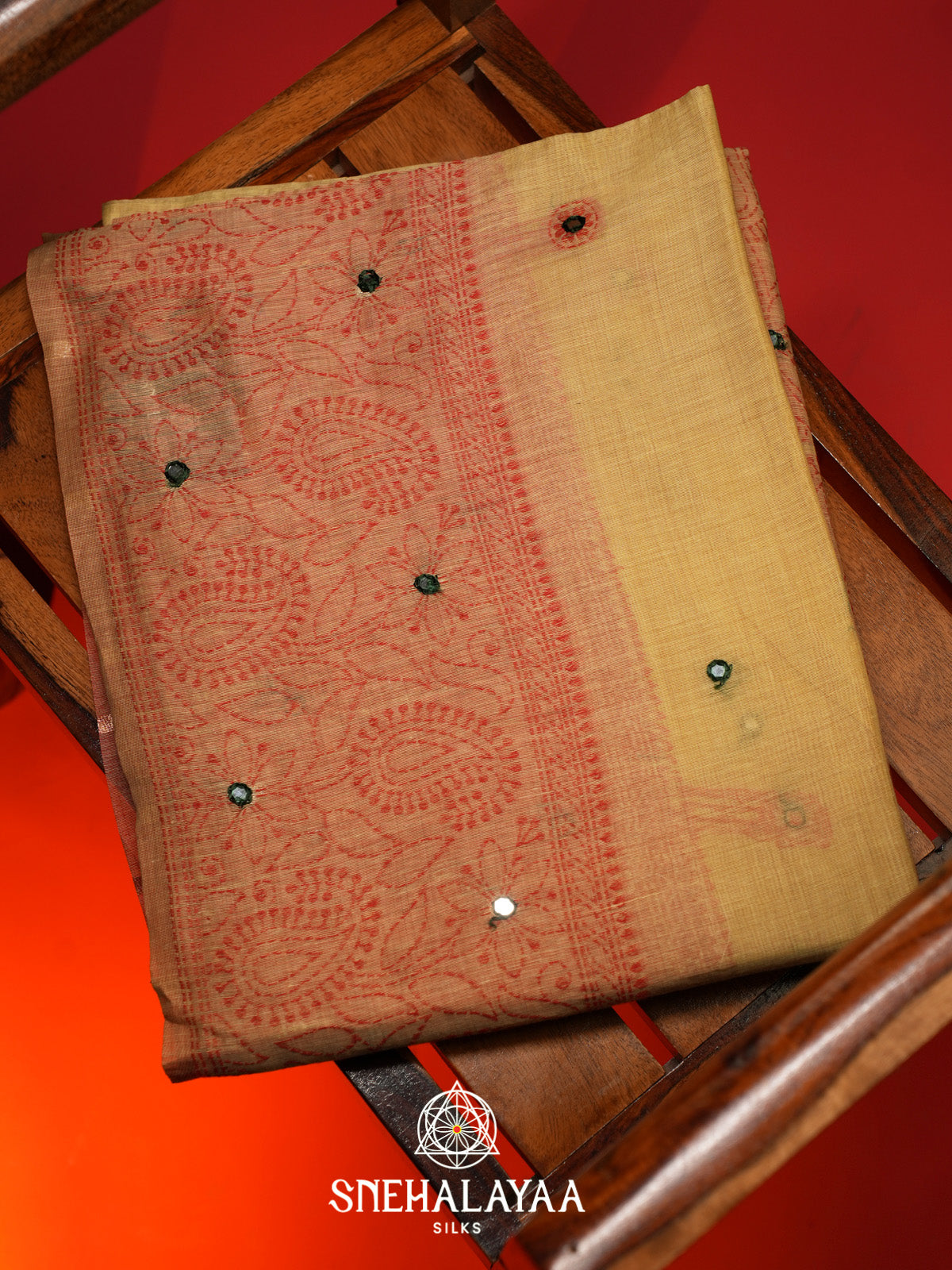 Pale Yellow Kota Cotton Saree