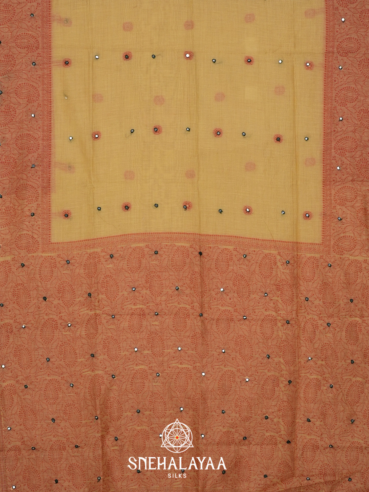 Pale Yellow Kota Cotton Saree