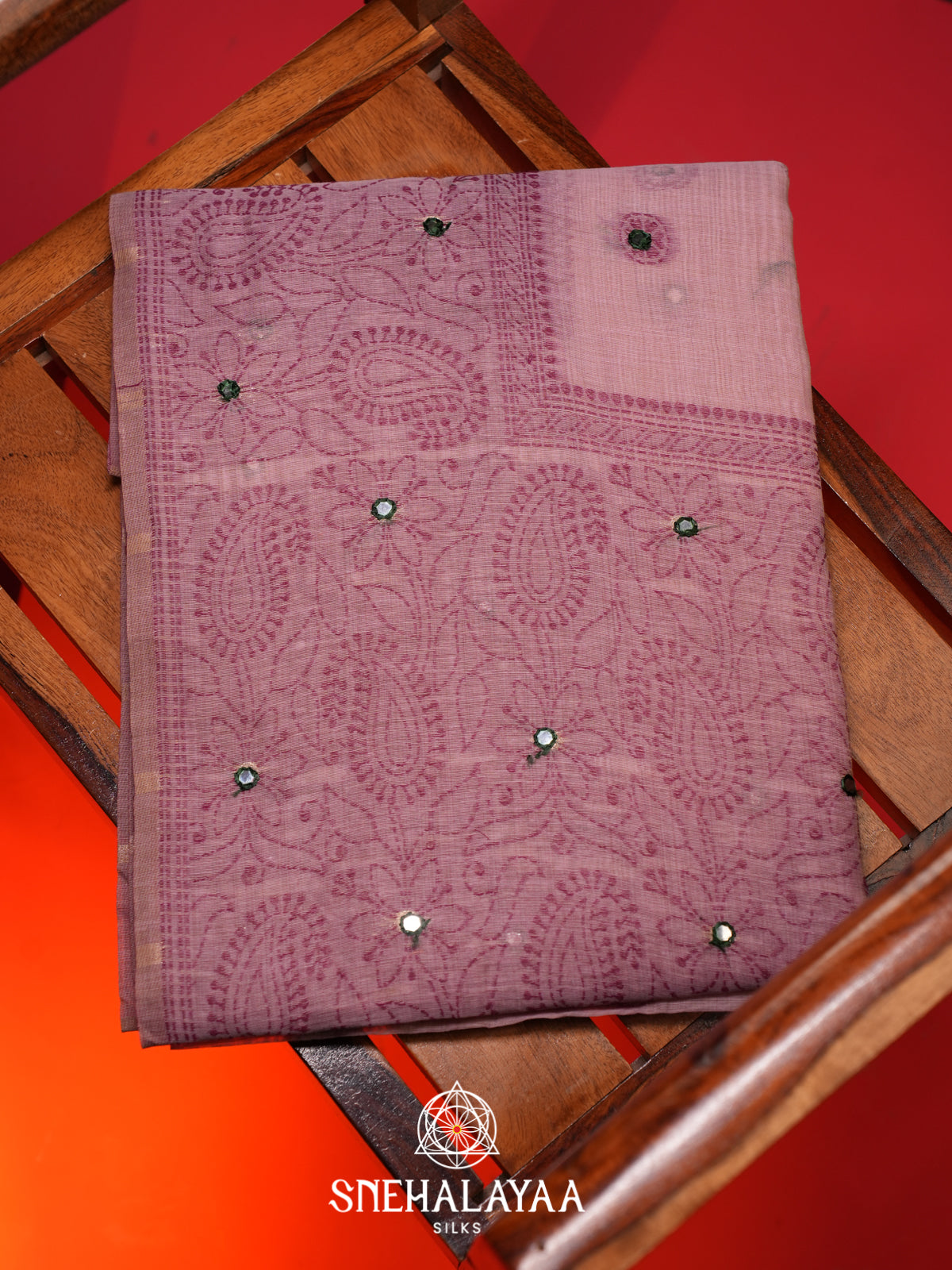 Pale Pink Kota Cotton Saree
