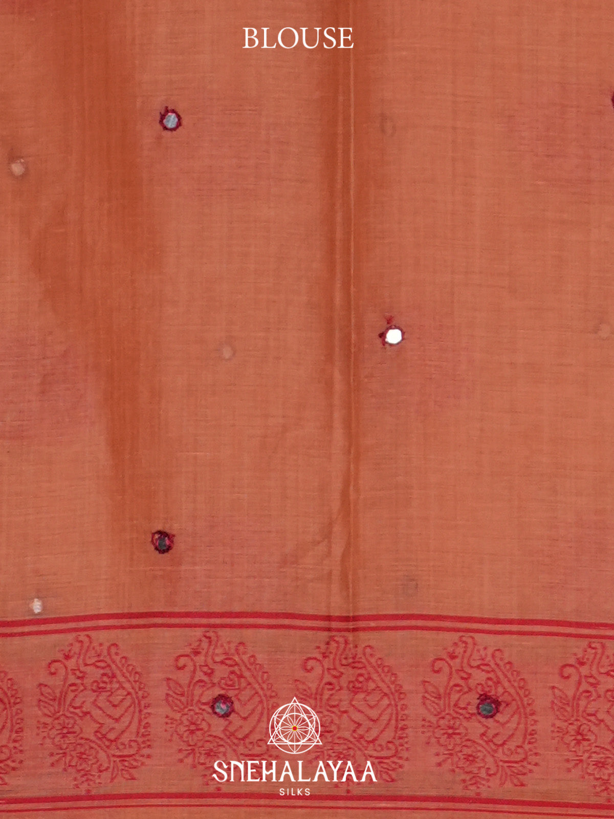Pale Orange Kota Cotton Saree