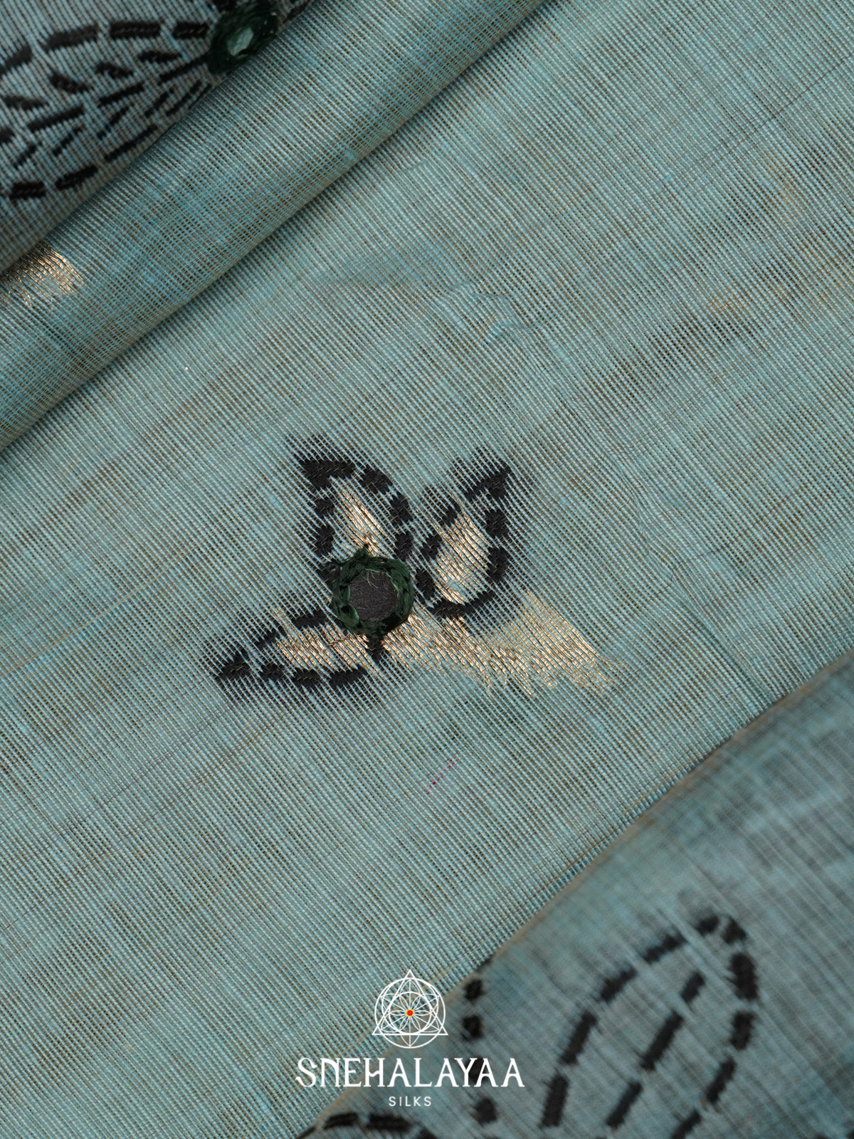 Teal Blue Kota Cotton Saree