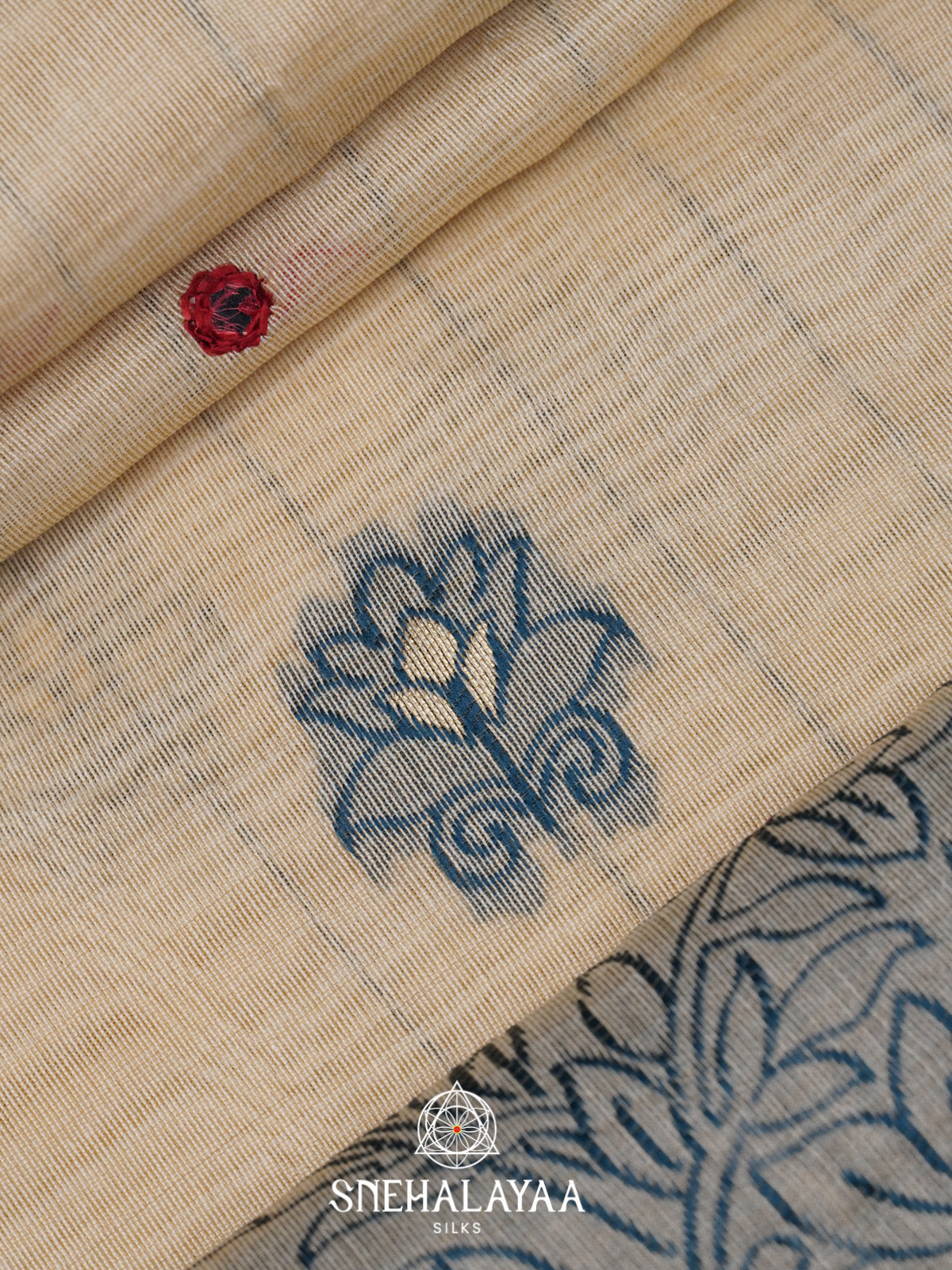 Cream Kota Cotton Saree