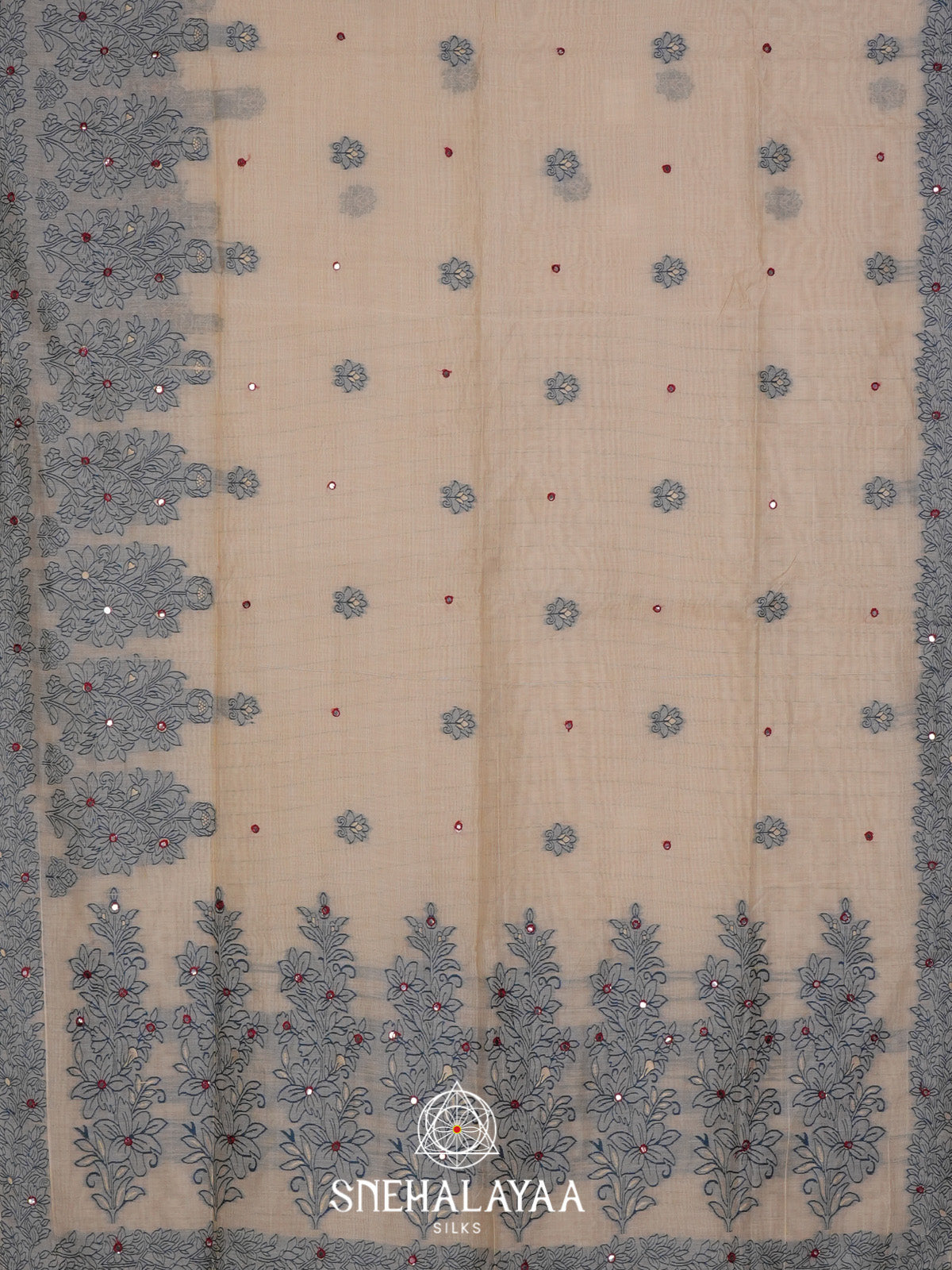 Cream Kota Cotton Saree