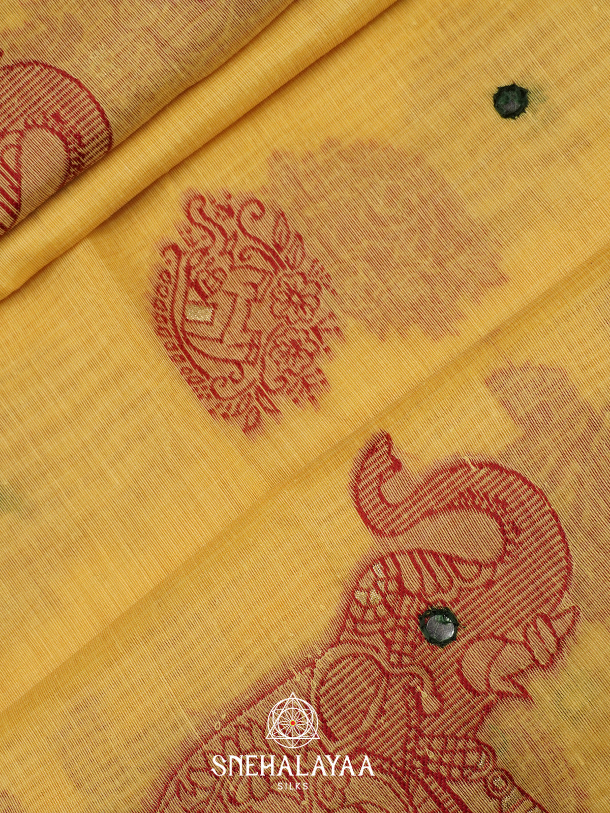 Yellow Kota Cotton Saree