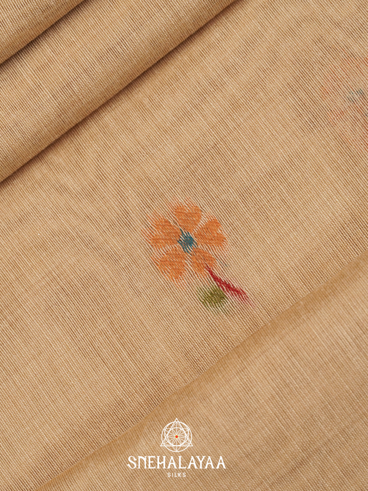 Pale Yellow Munga Cotton Saree