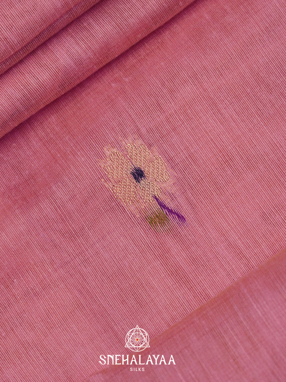 Pink Munga Cotton Saree