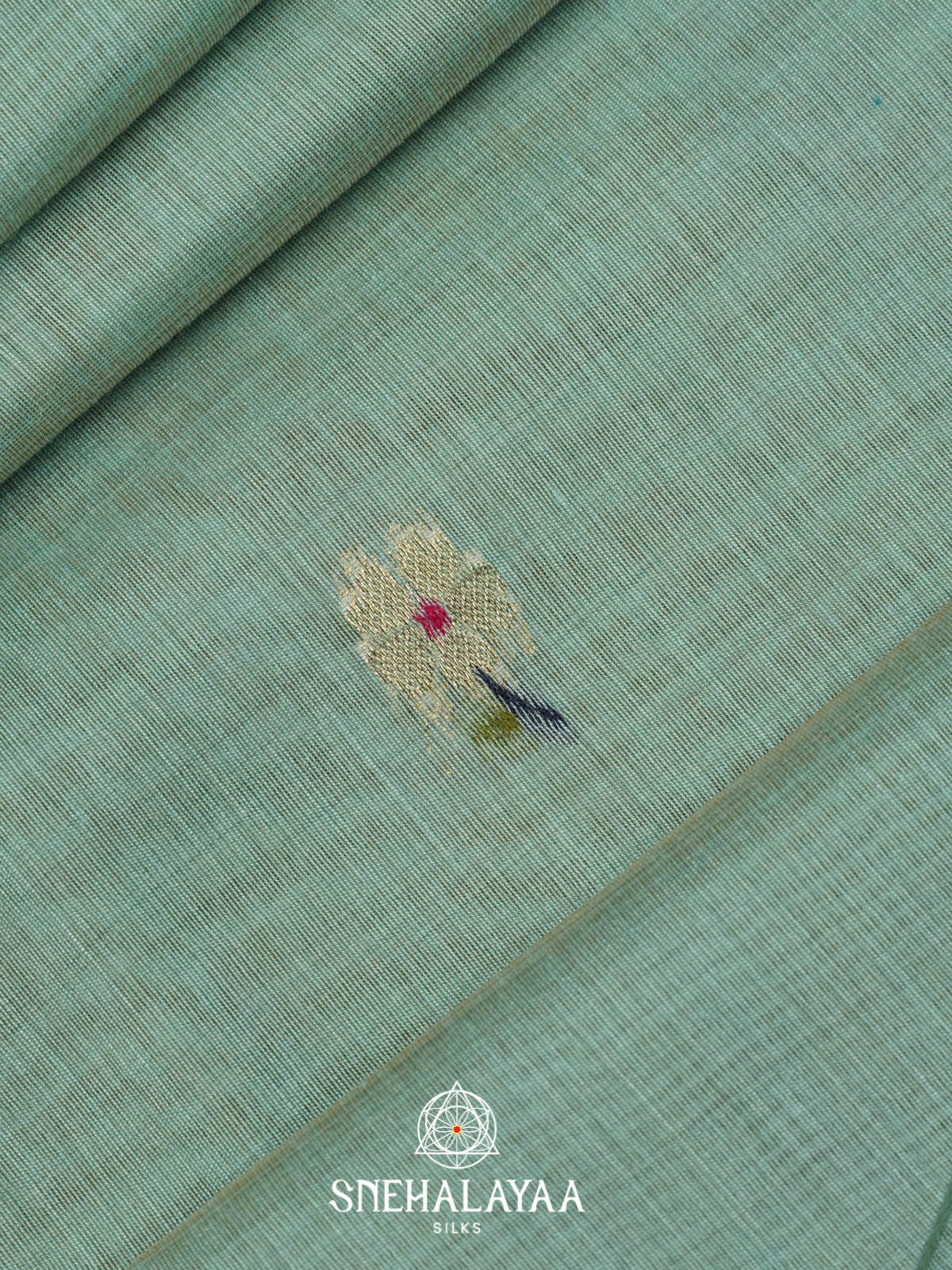 Teal Green Munga Cotton Saree