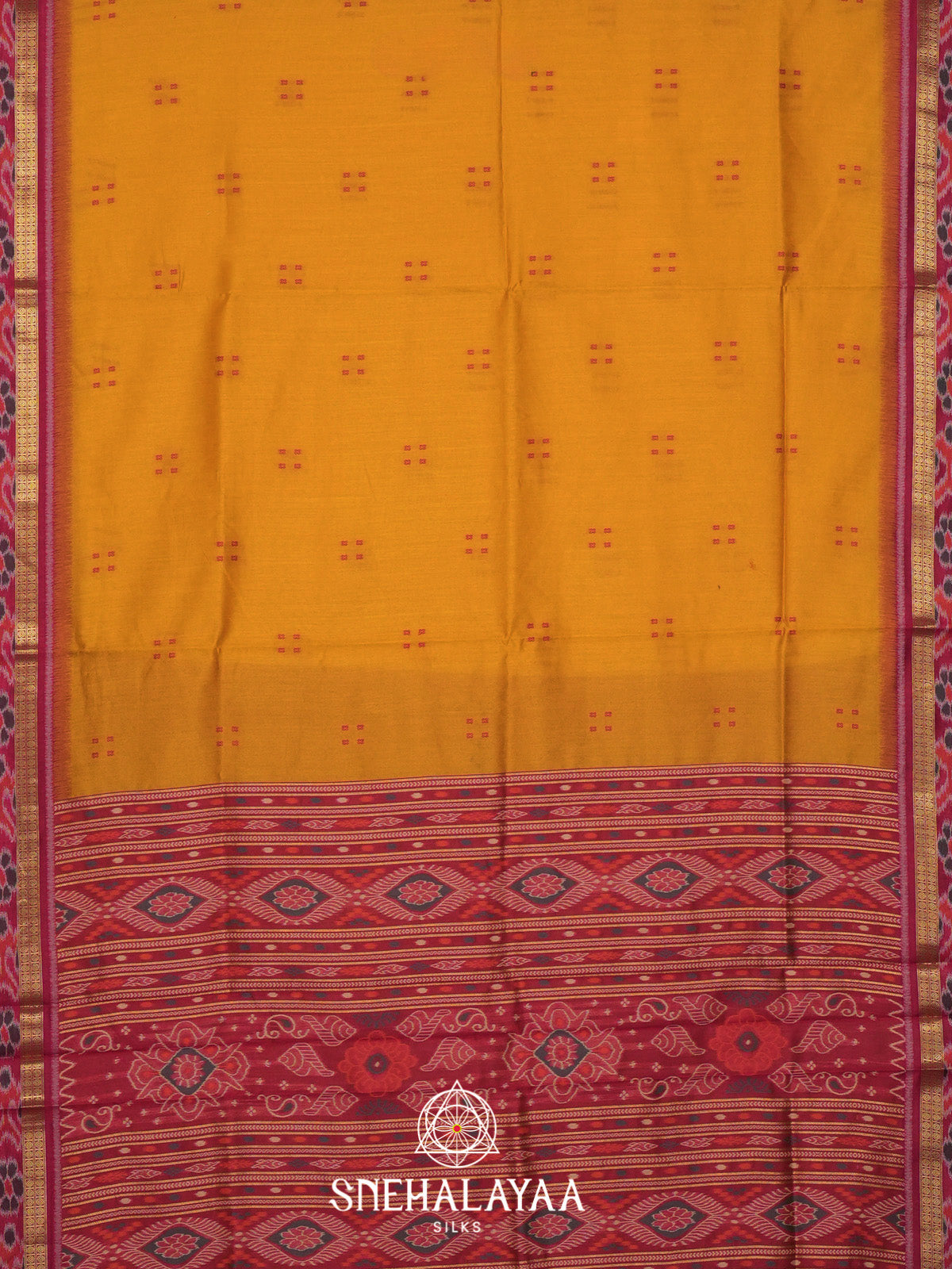 Mango Yellow Raw Silk Saree