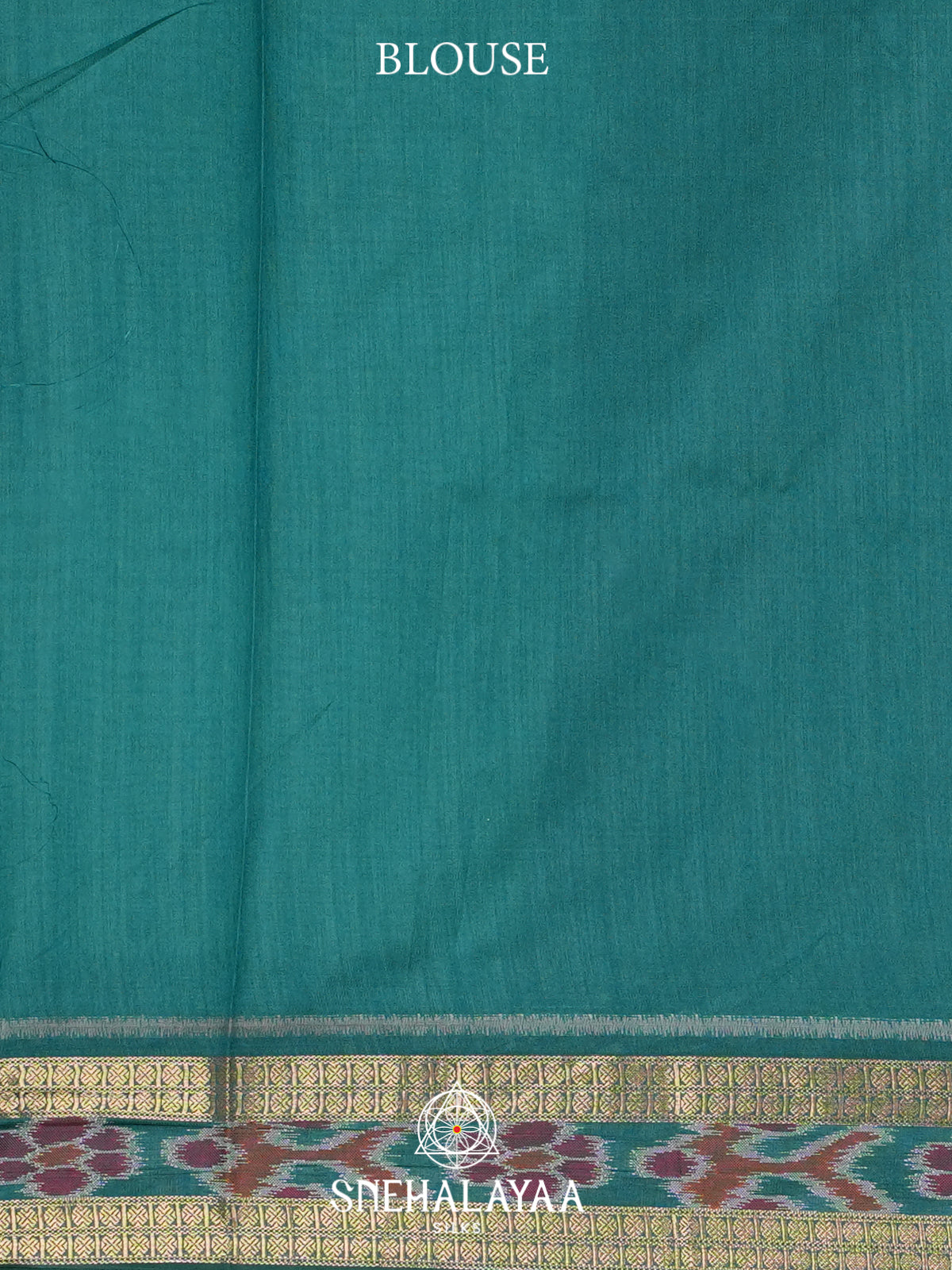 Teal Green Raw Silk Saree