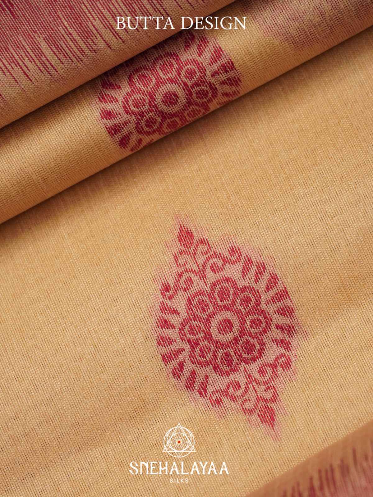 Cream Raw Silk Saree
