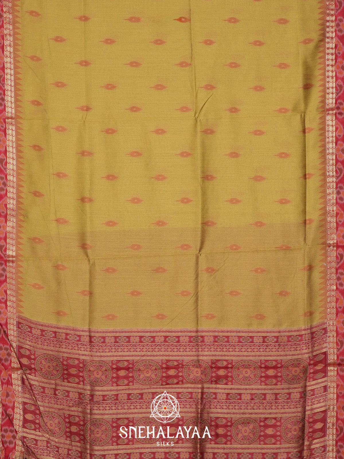Mehandi Green Raw Silk Saree
