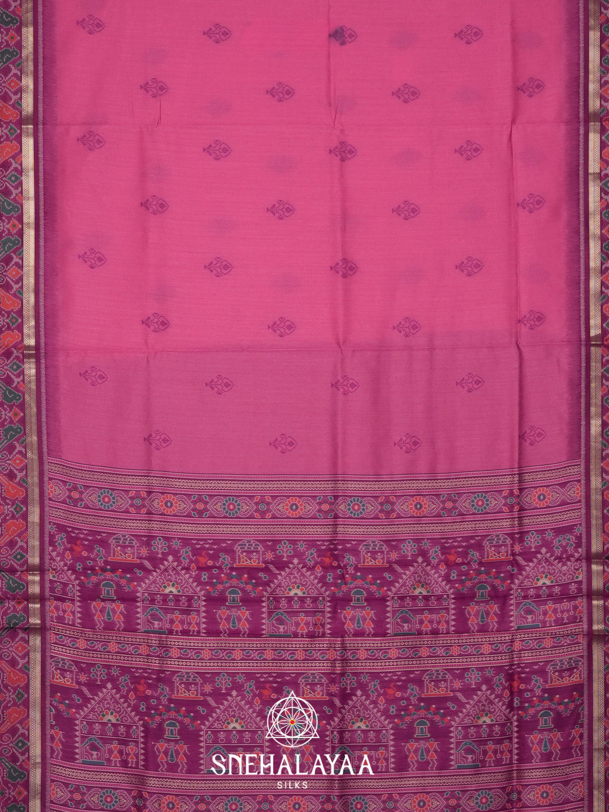 Pink Raw Silk Saree
