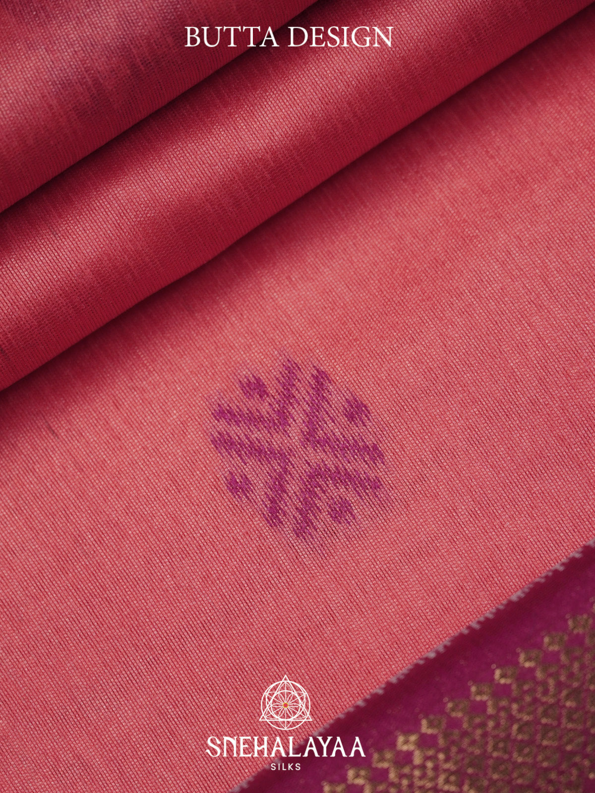 Peach Raw Silk Saree