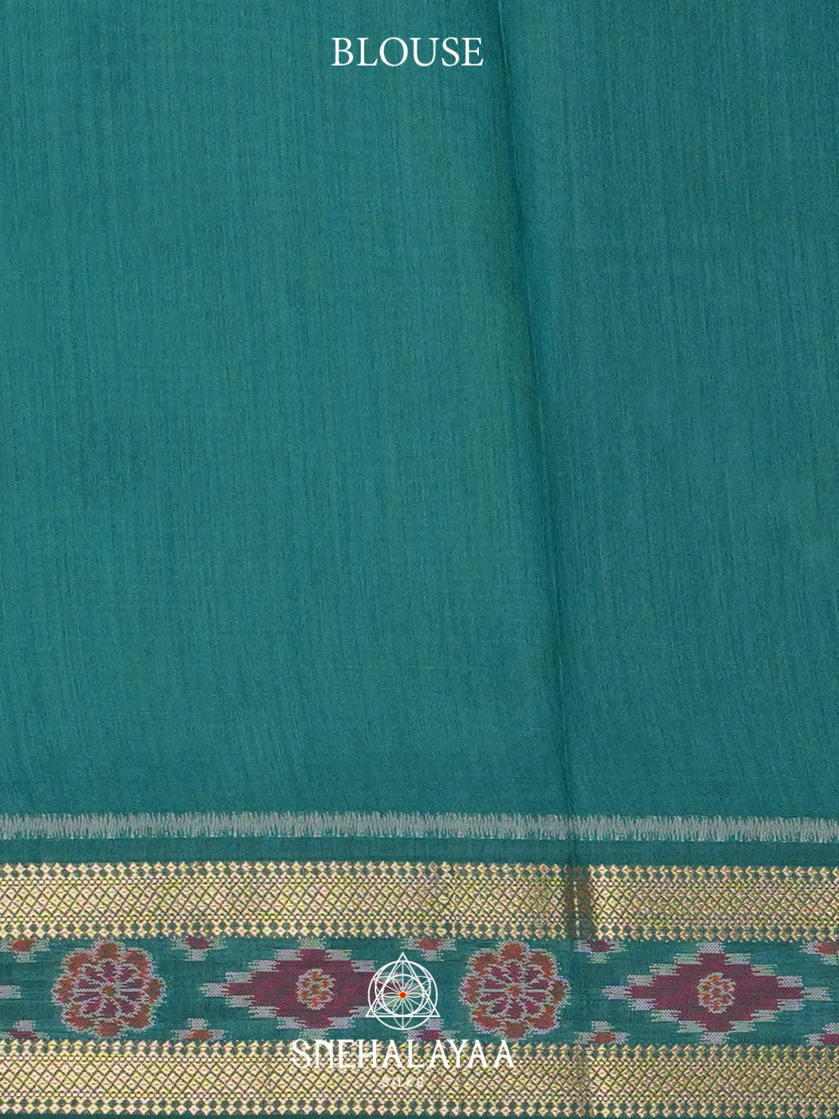 Teal Green Raw Silk Saree