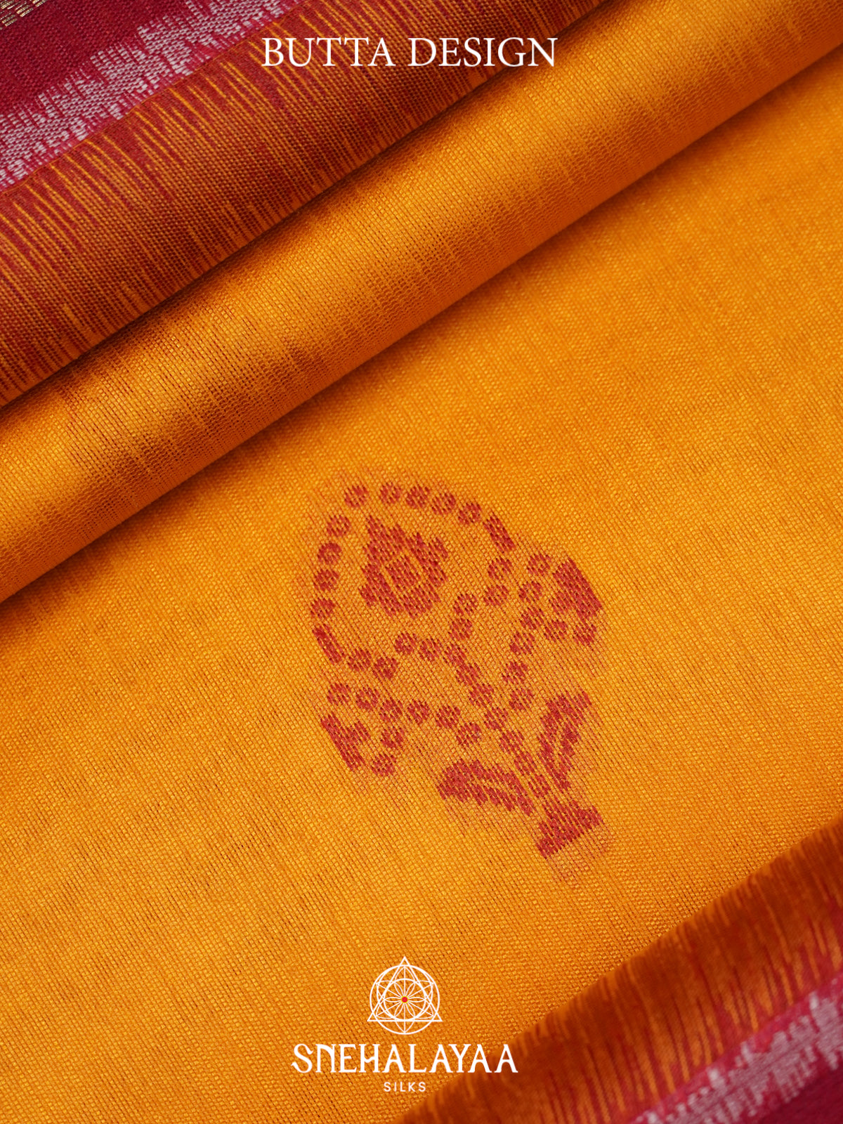 Mango Yellow Raw Silk Saree