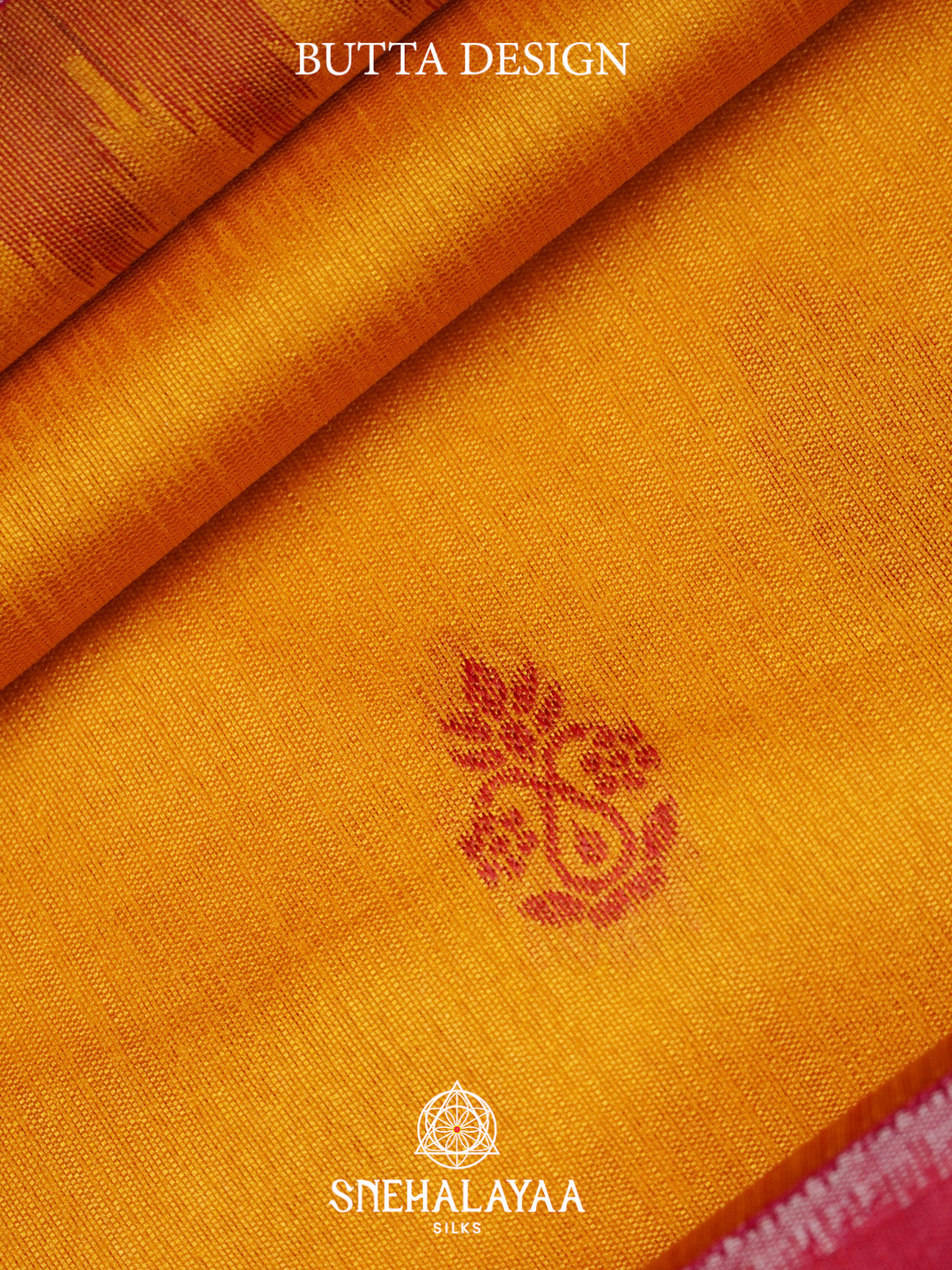 Mango Yellow Raw Silk Saree