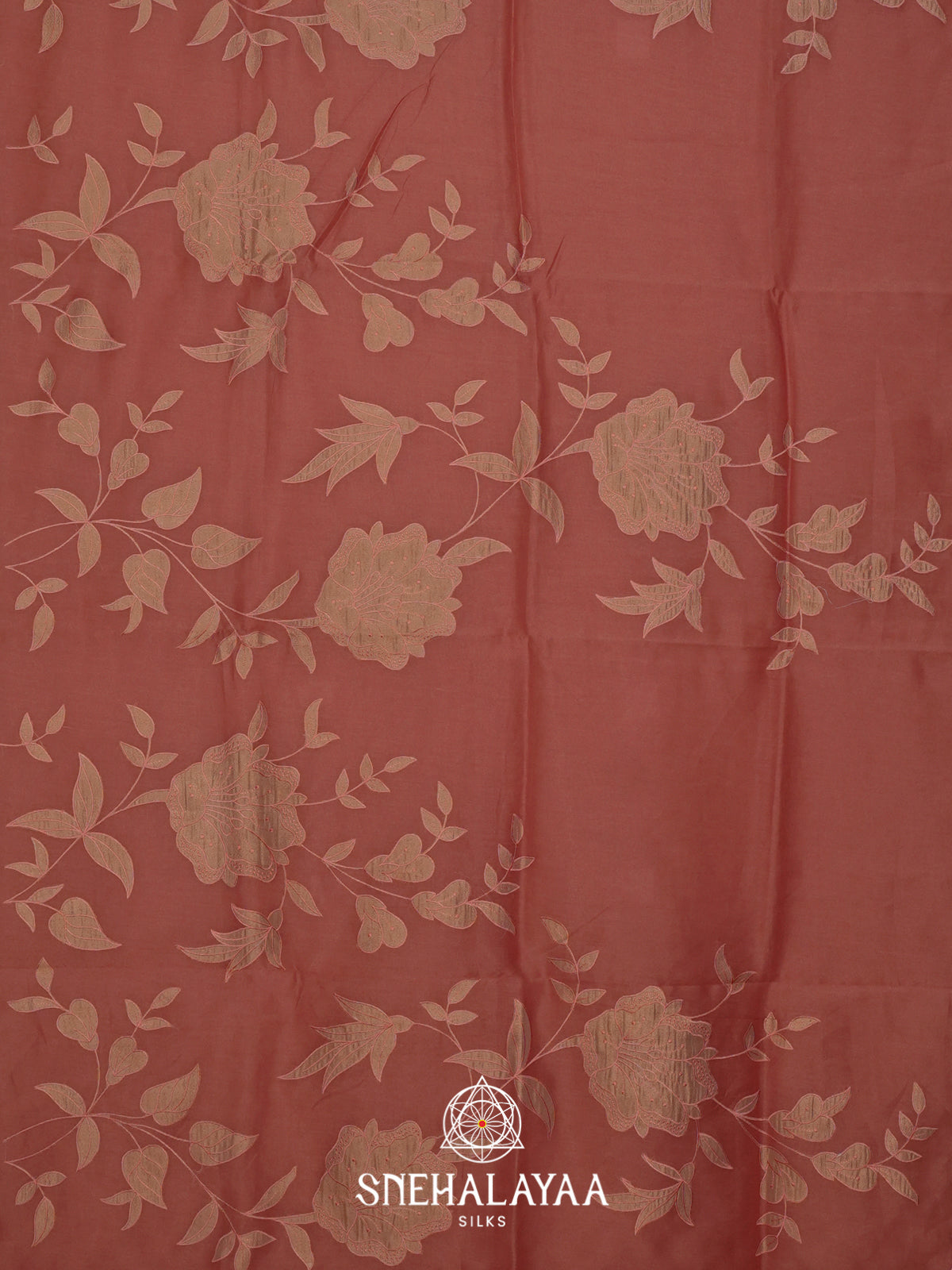 Rust Linen Saree