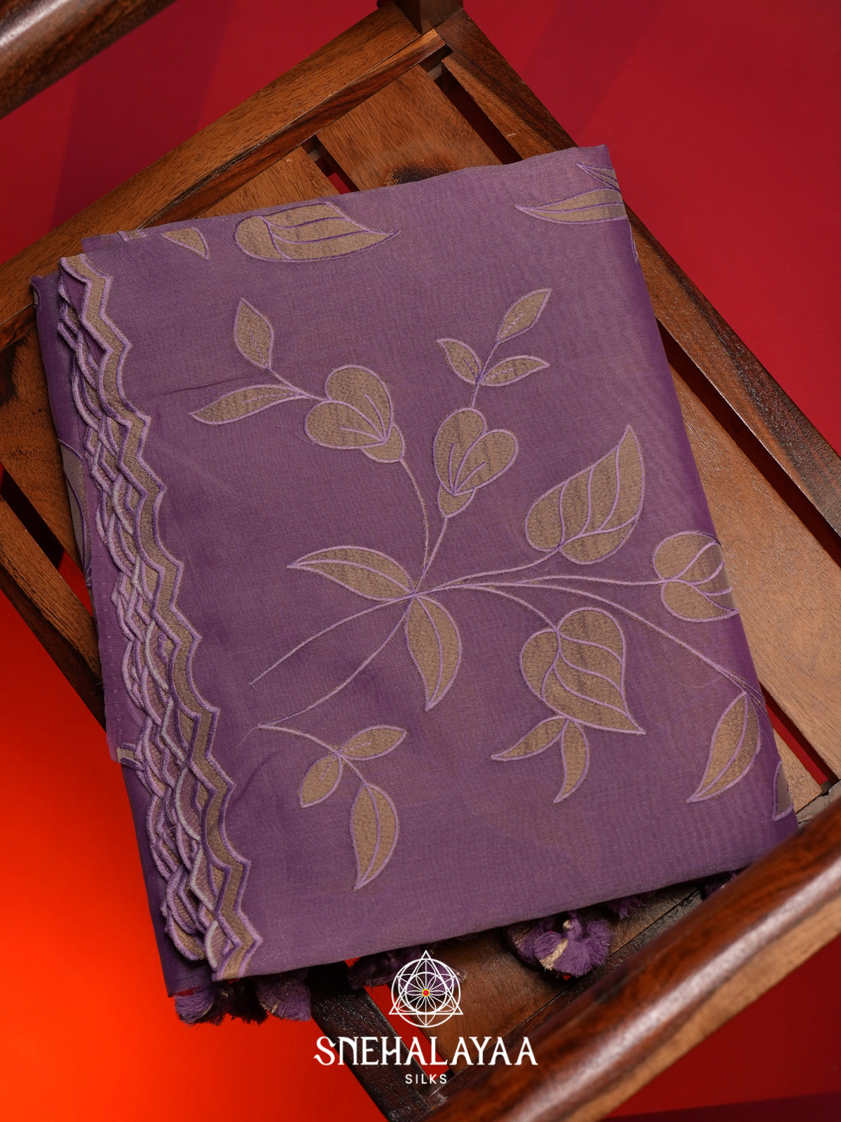 Lavender Linen Saree
