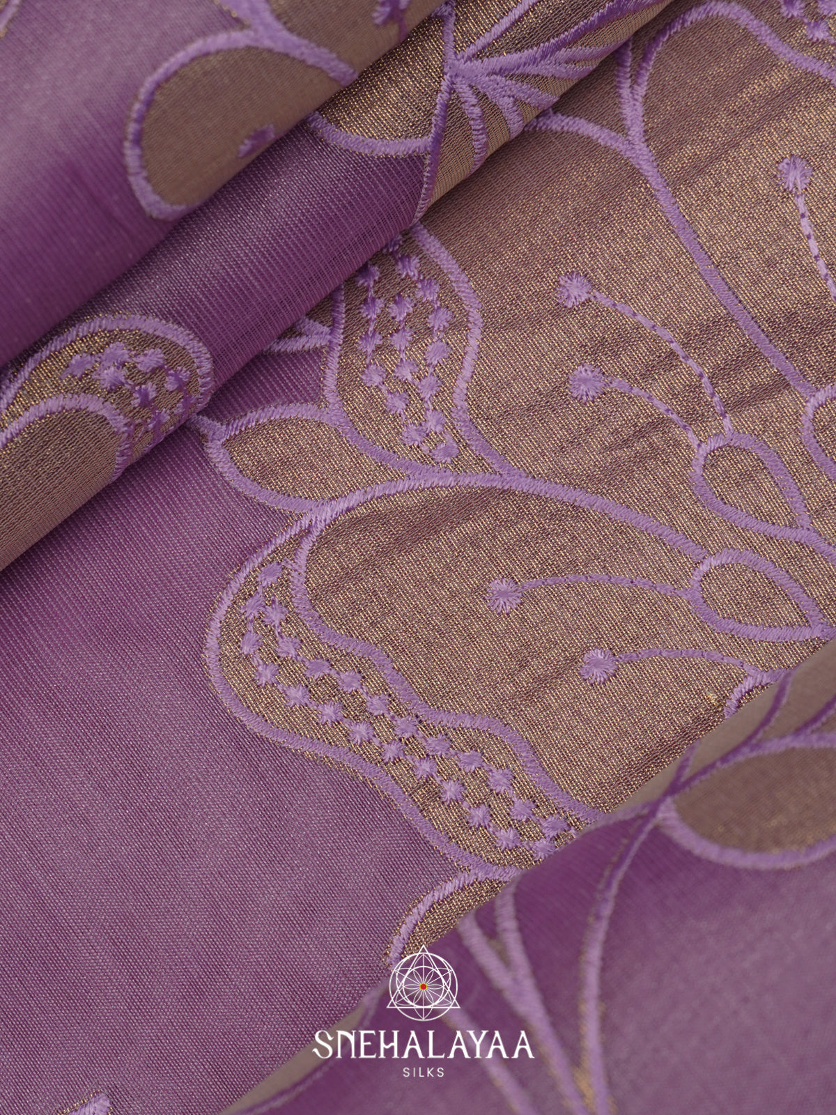 Lavender Linen Saree