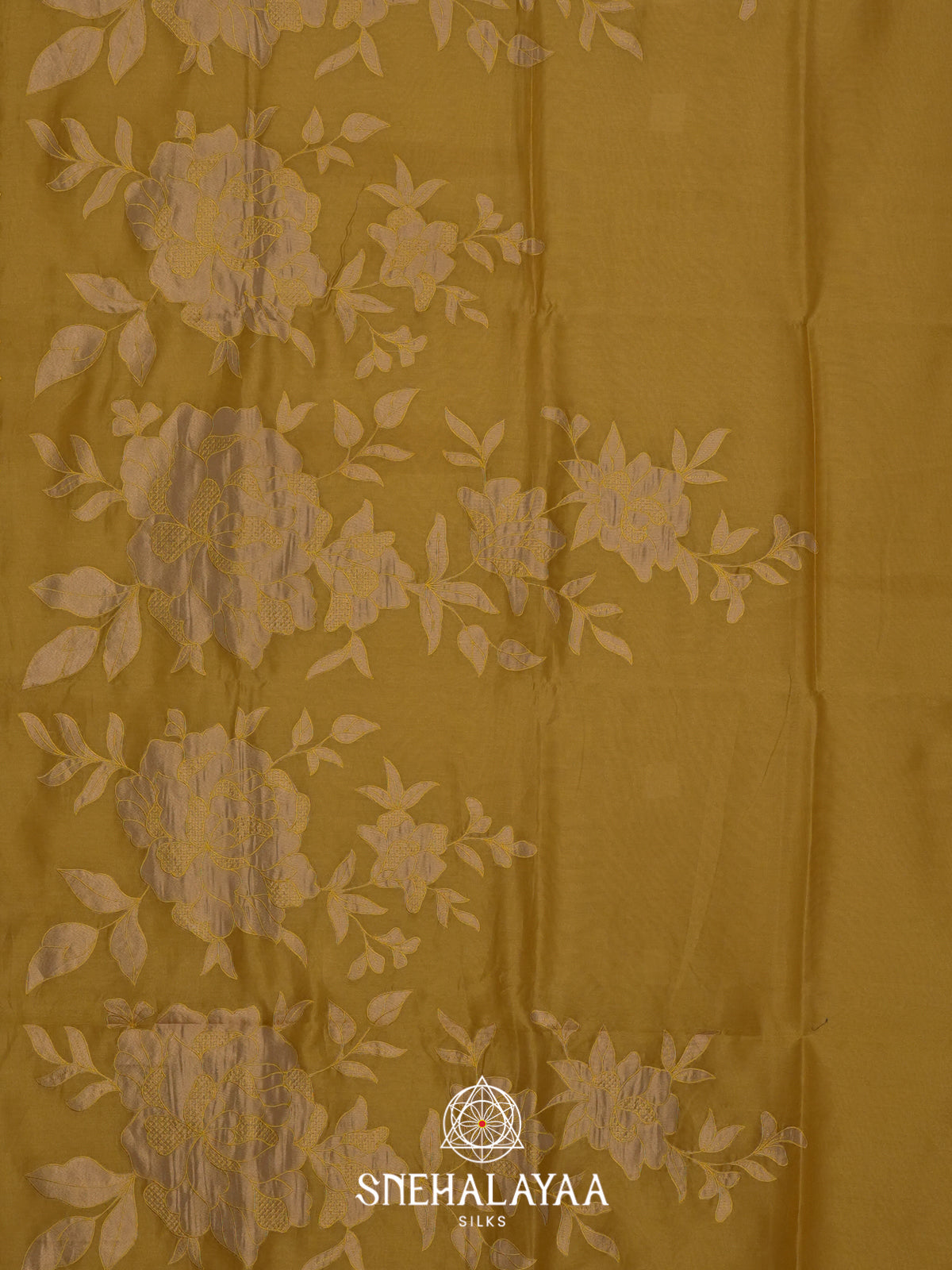 Olive Green Linen Saree