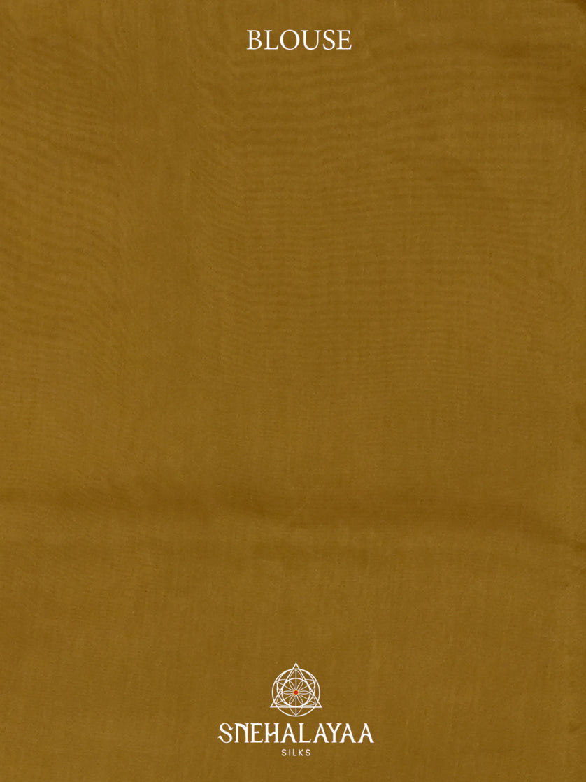 Olive Green Linen Saree