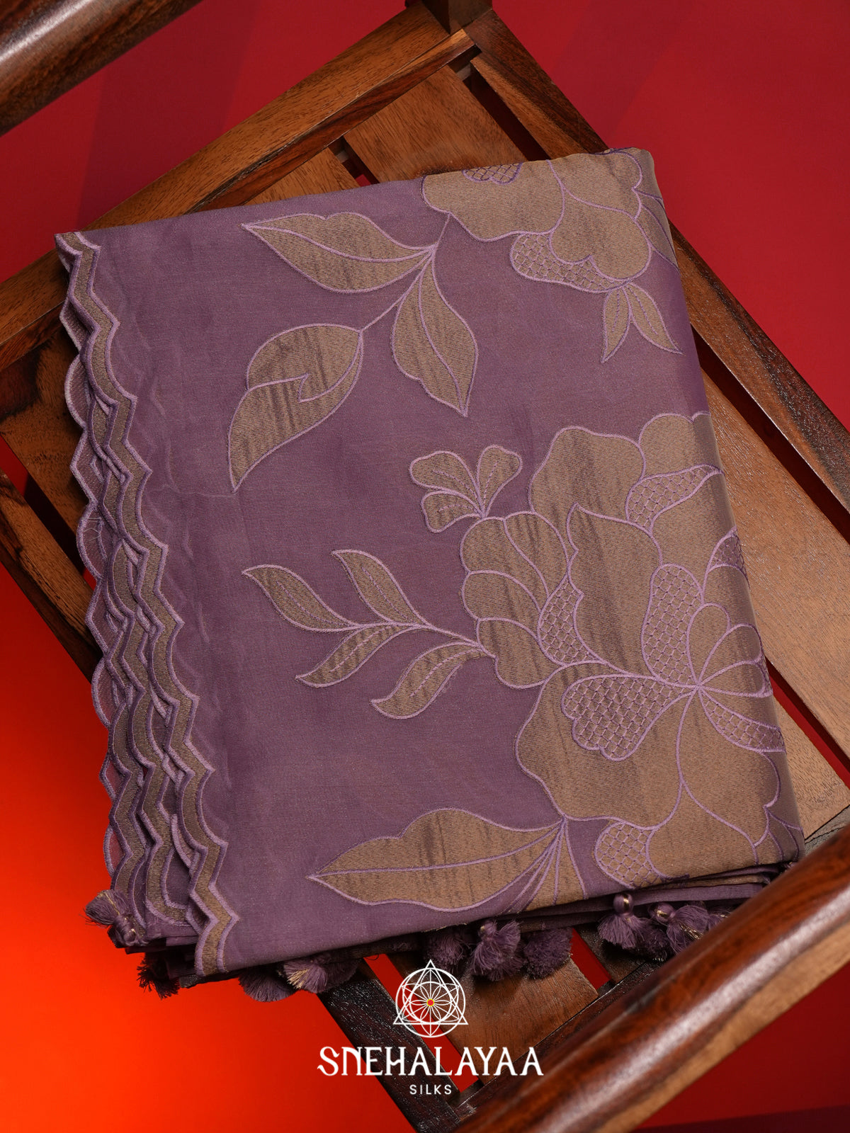 Lilac Linen Saree