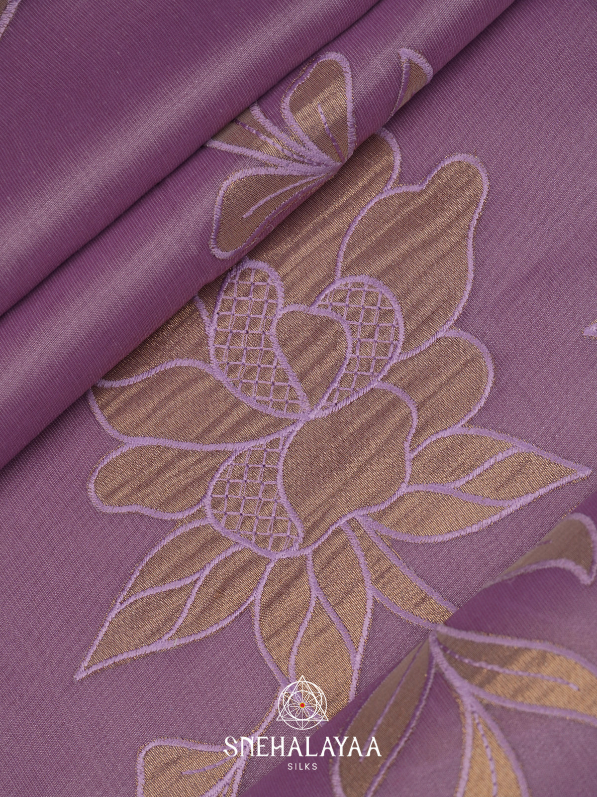 Lilac Linen Saree