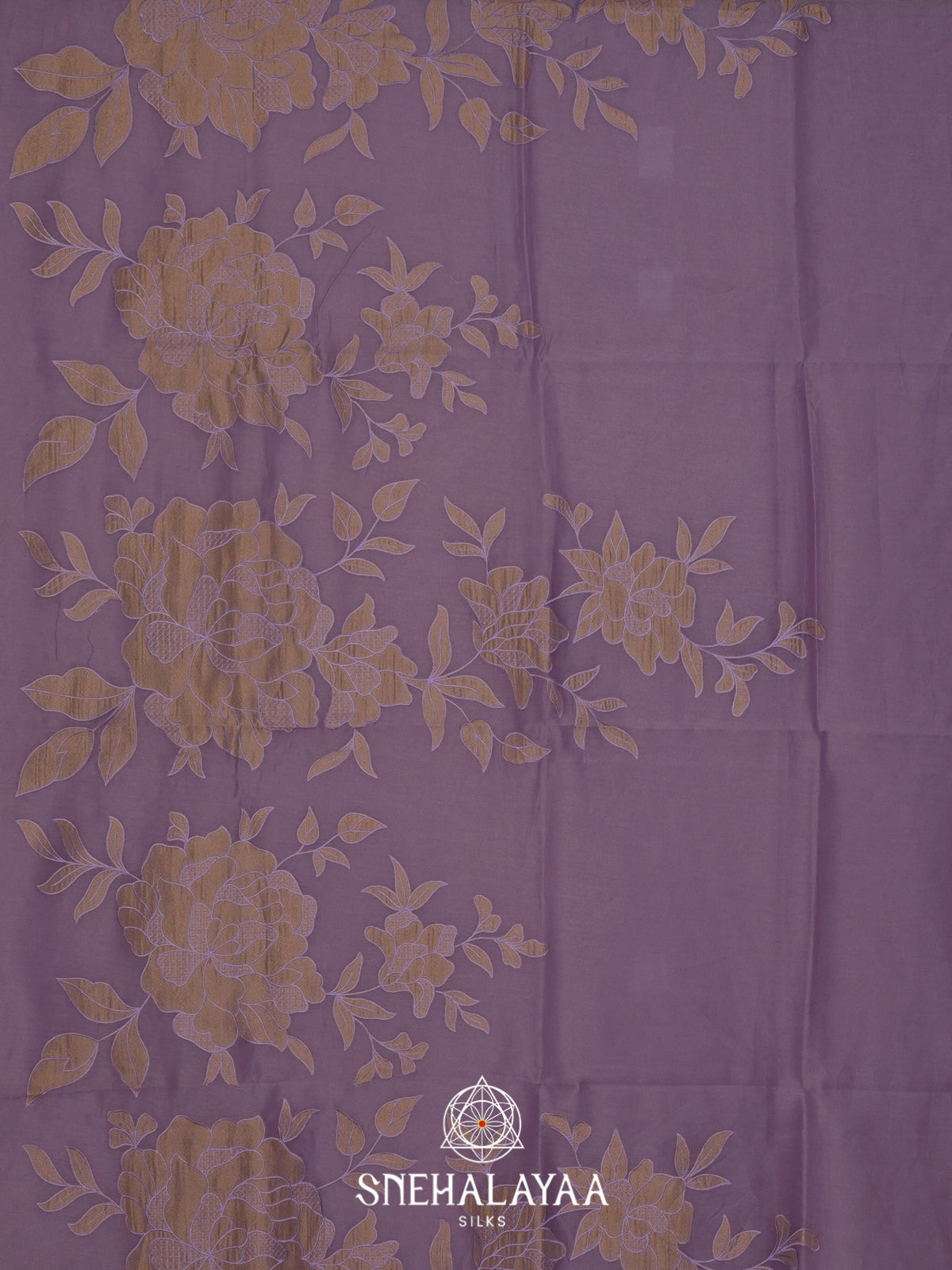 Lilac Linen Saree