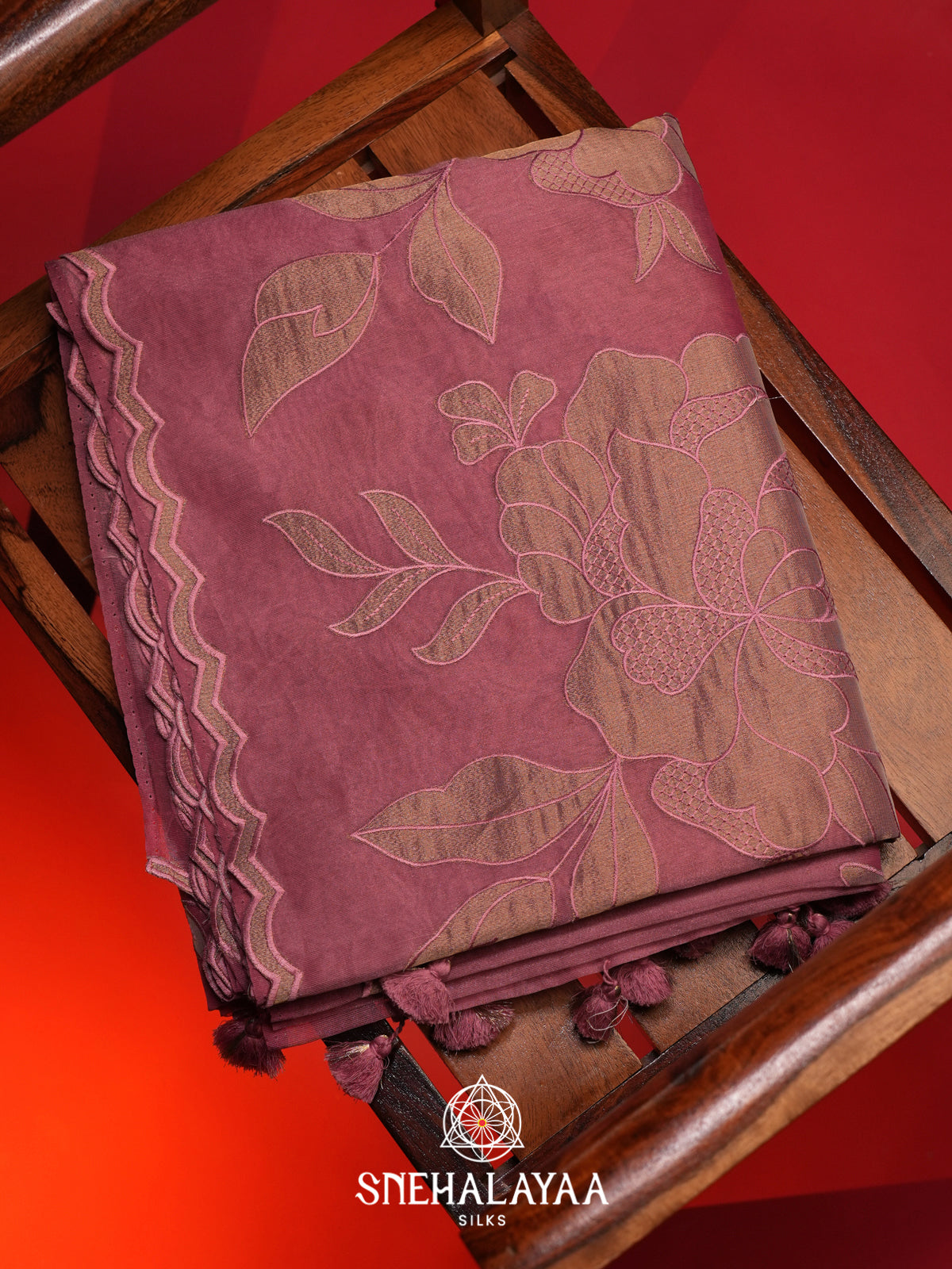 Pink Linen Saree