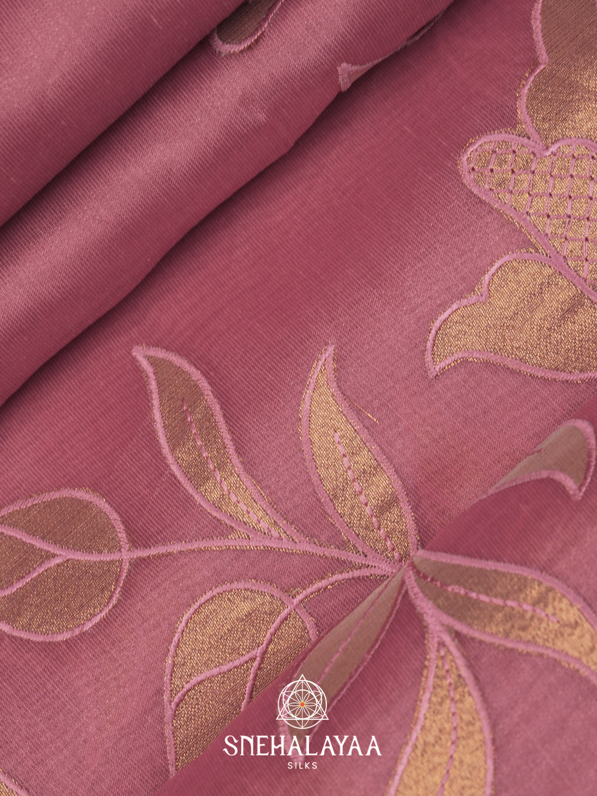 Pink Linen Saree