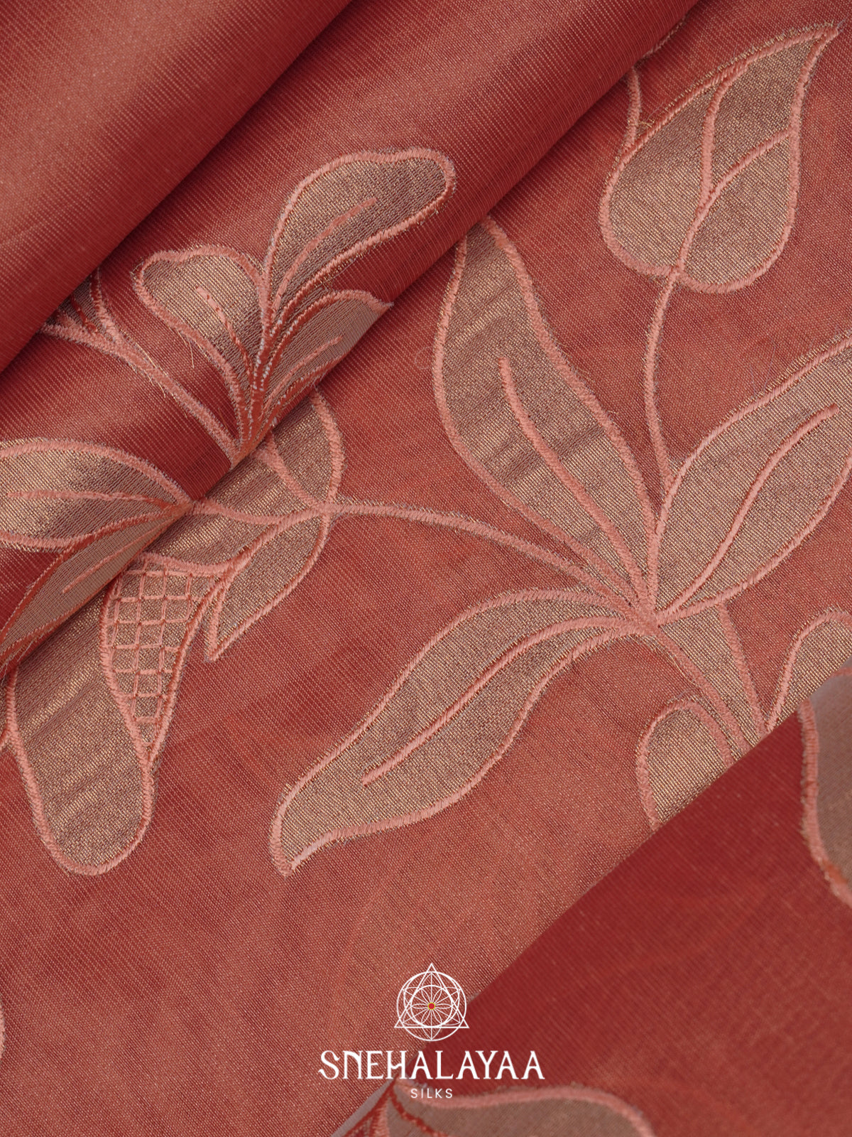 Peach Linen Saree