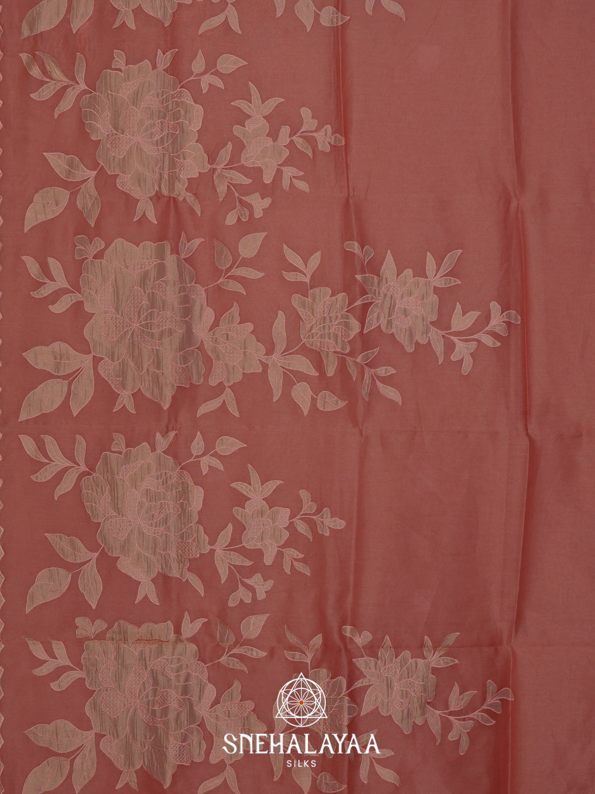 Peach Linen Saree