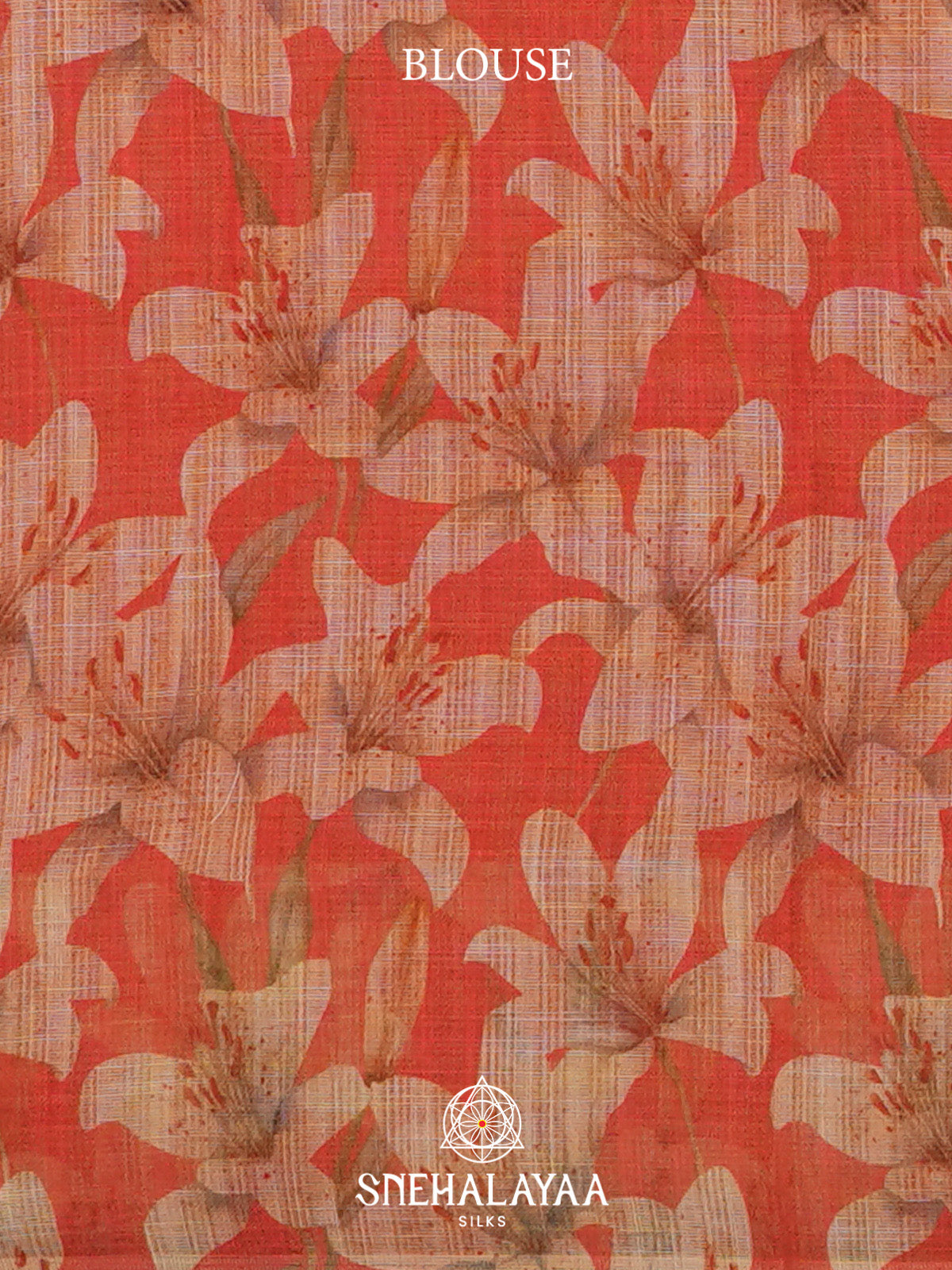 Orange Linen Saree