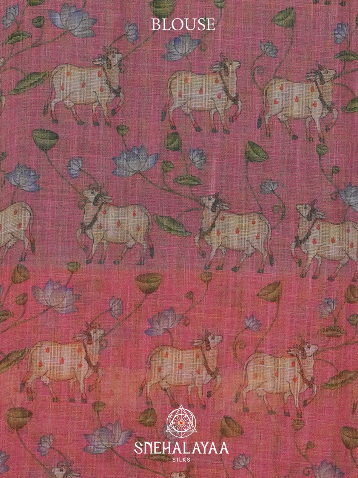 Blue Linen Saree
