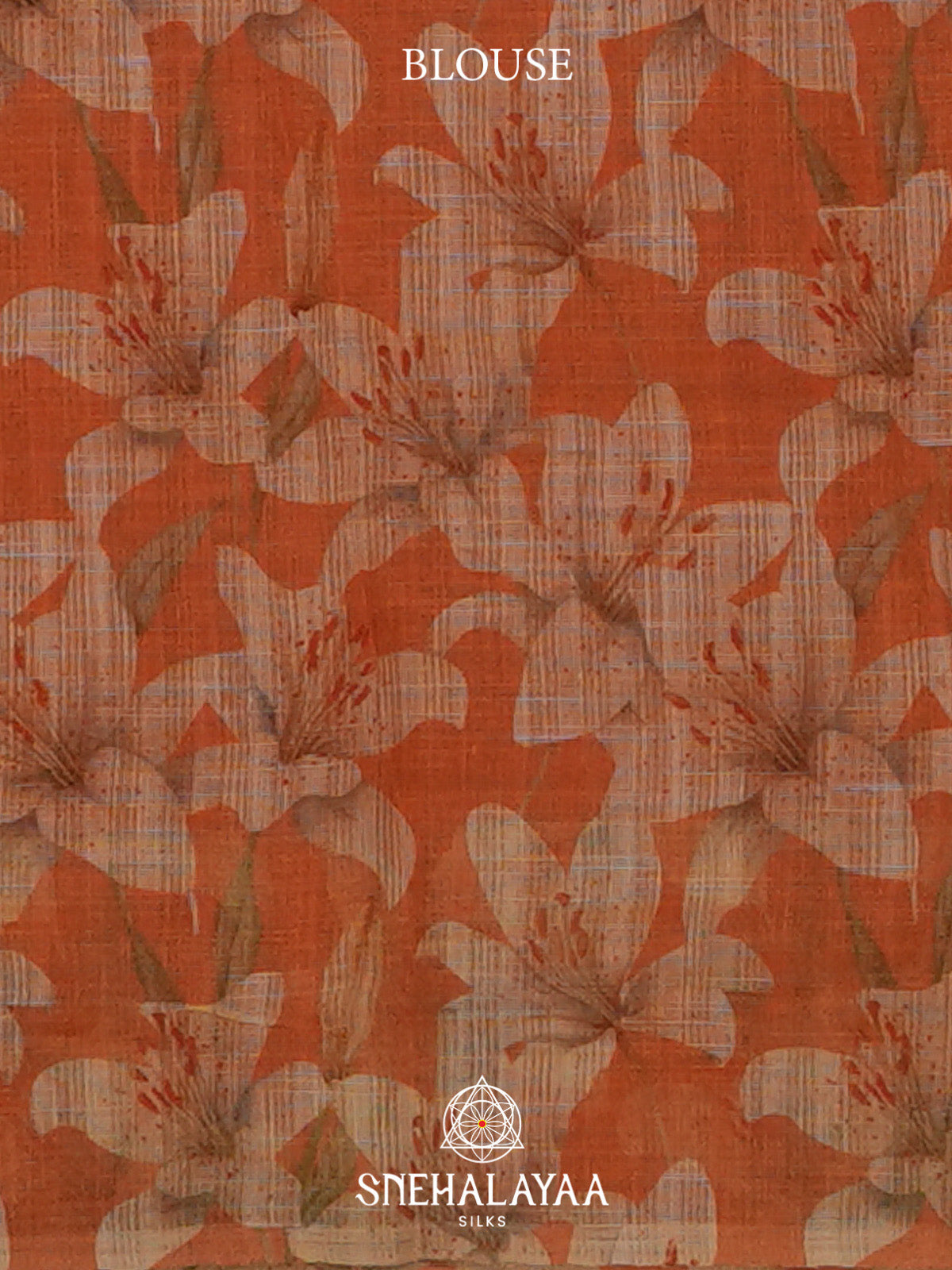 Orange Linen Saree